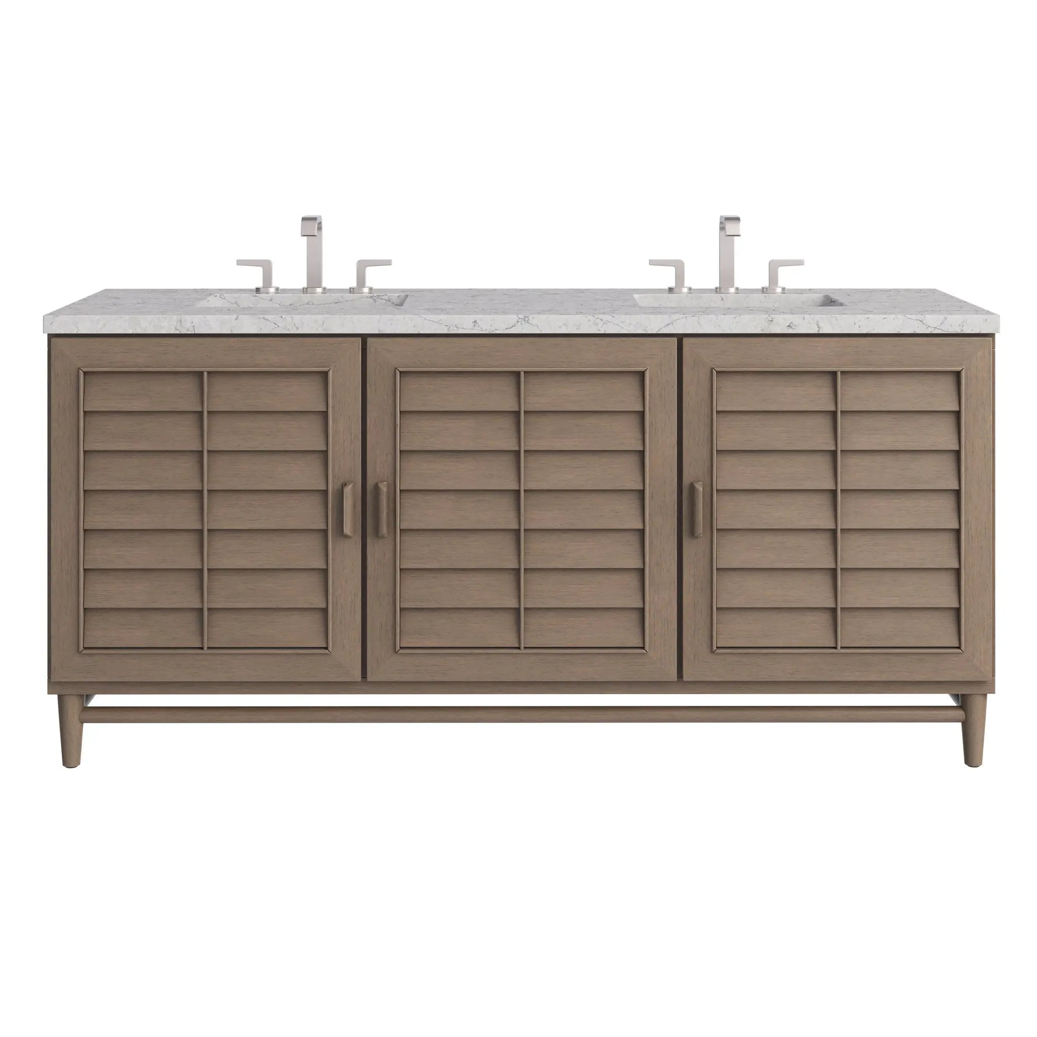 James Martin Portland 72" Double Vanity Set - Whitewashed Walnut by James Martin Vanities