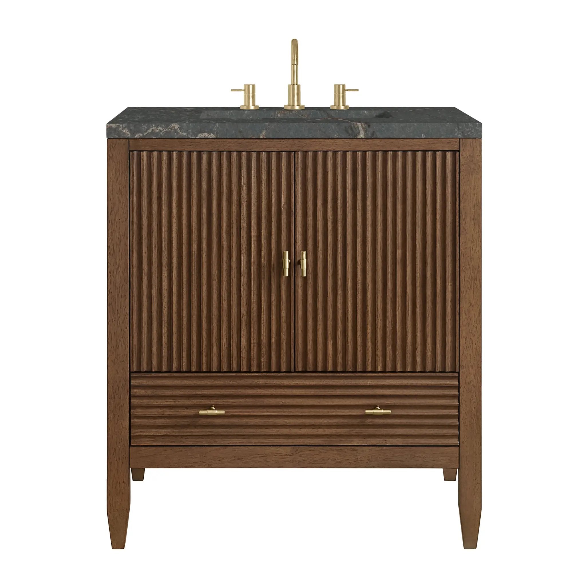 James Martin Myrrin 30" Single Vanity Set - Mid-Century Walnut by James Martin Vanities