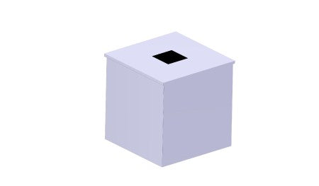 polished chrome tissue box