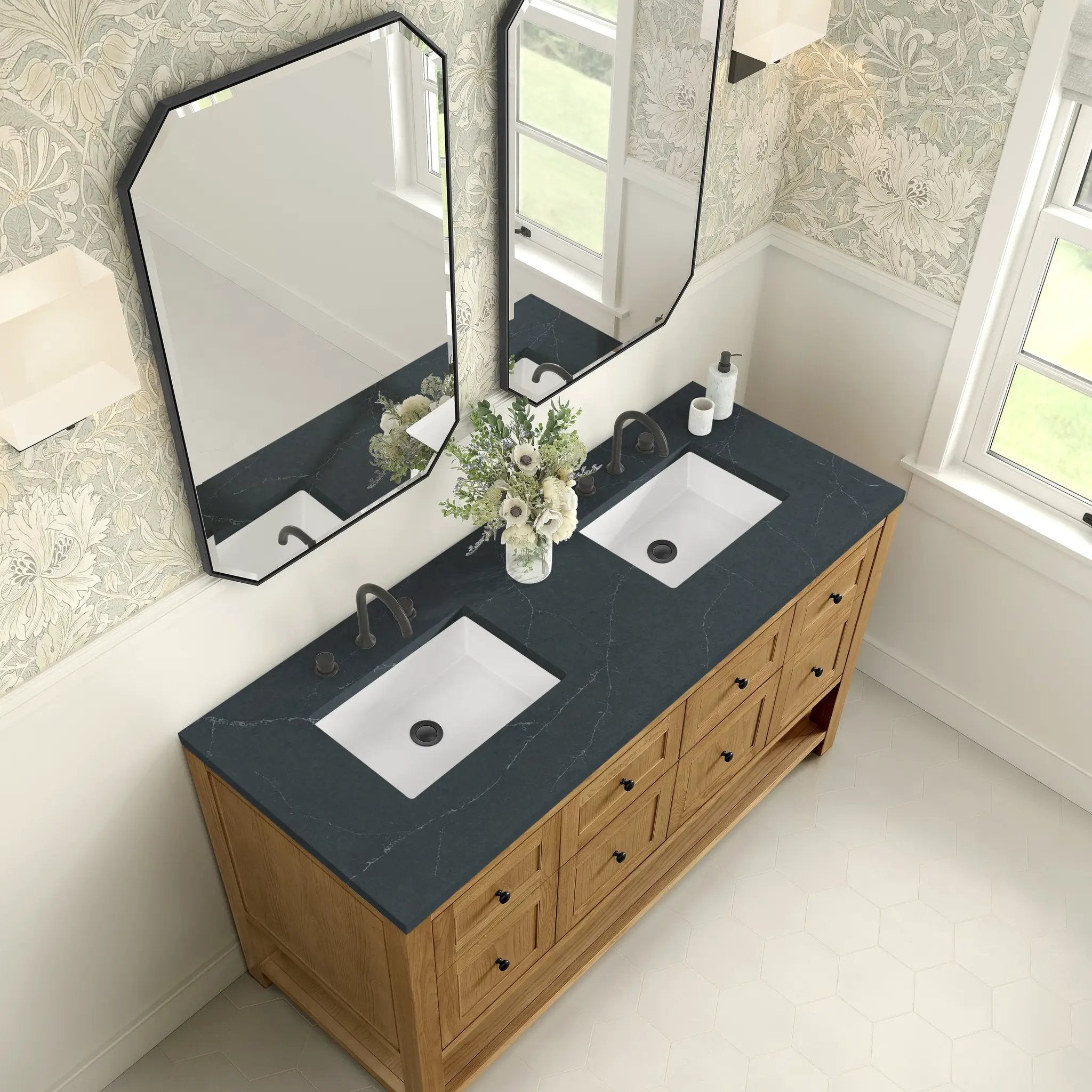 light natural oak vanity