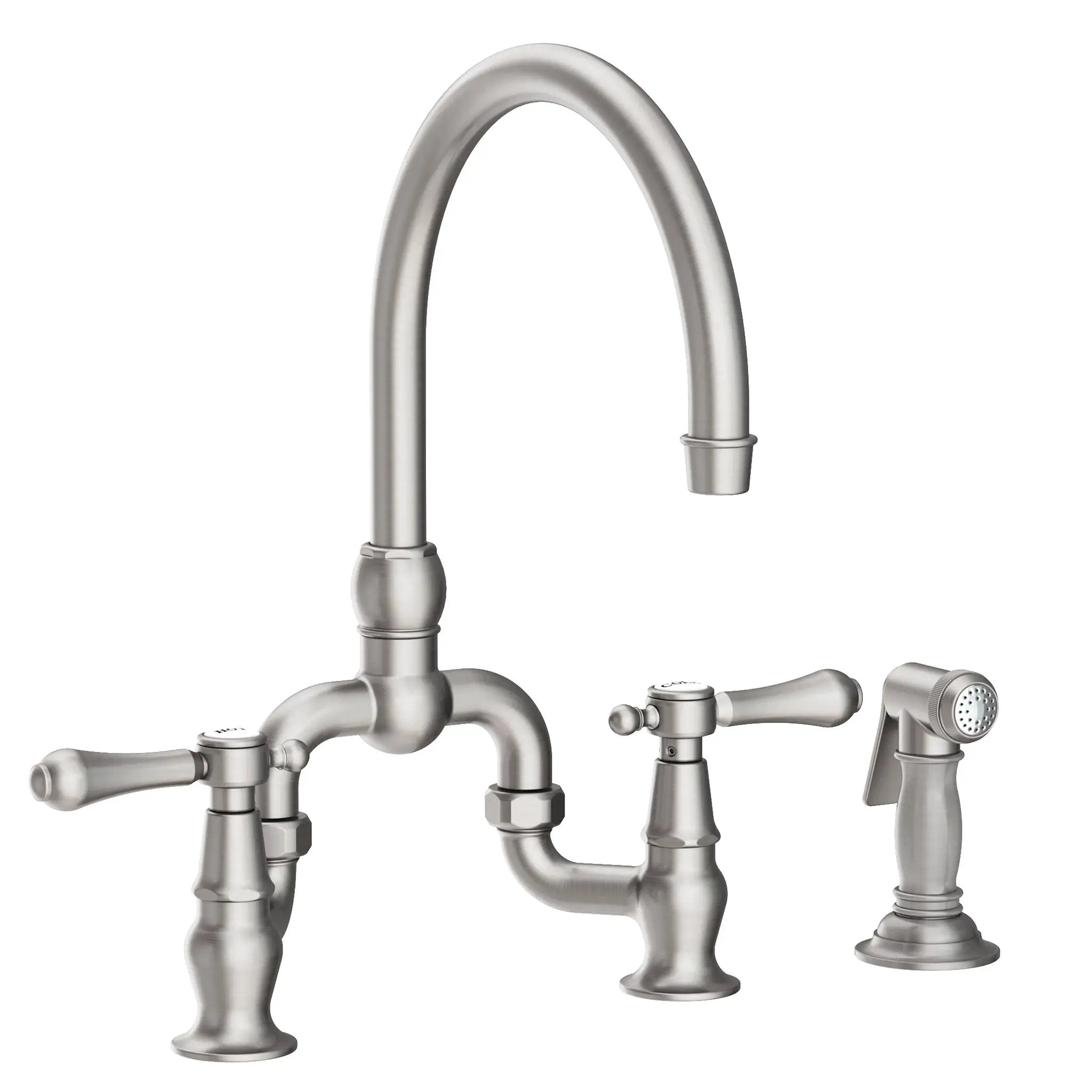 Newport Brass Chesterfield Kitchen Bridge Faucet with Side Spray by Newport Brass