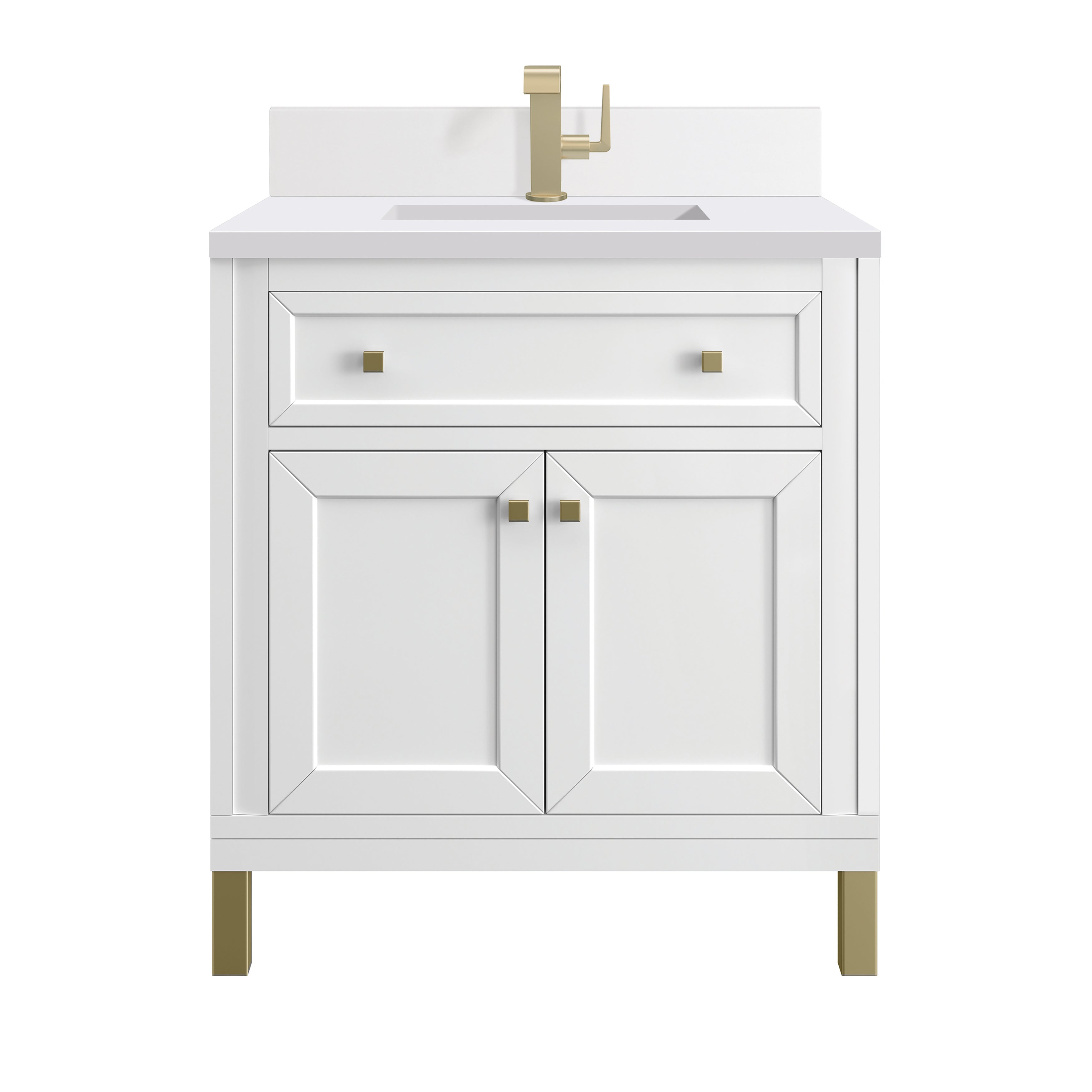 James Martin Vanities Chicago 30" Single Vanity - Glossy White