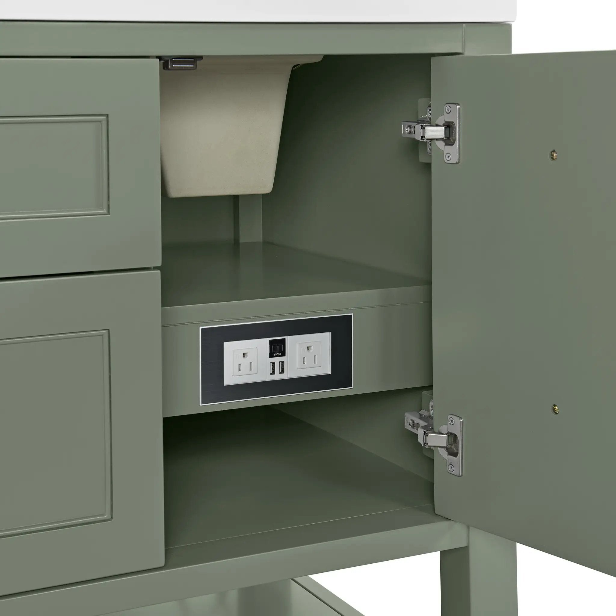 smokey celadon vanity