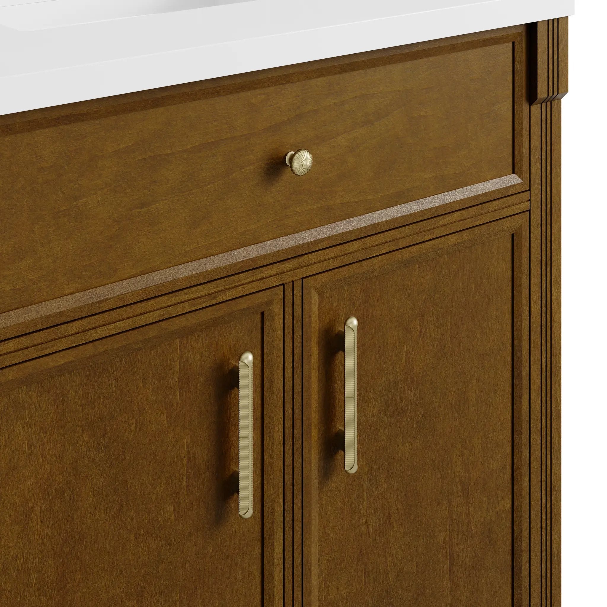 honey oak vanity