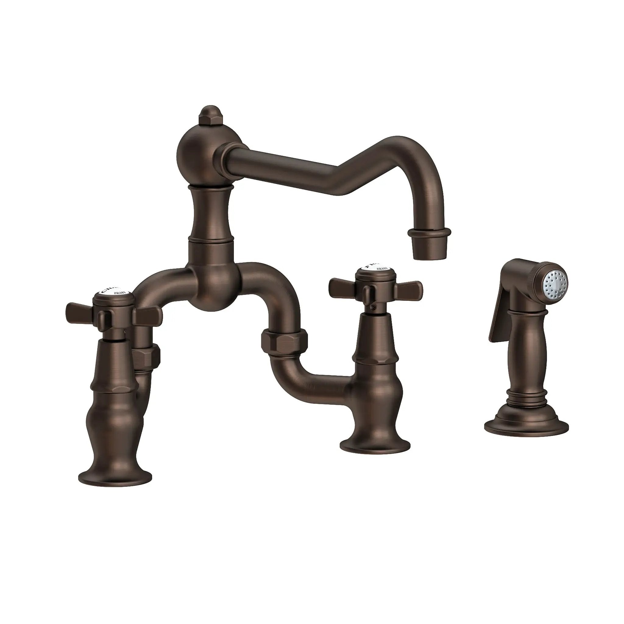 Newport Brass Fairfield Kitchen Bridge Faucet with Side Spray by Newport Brass