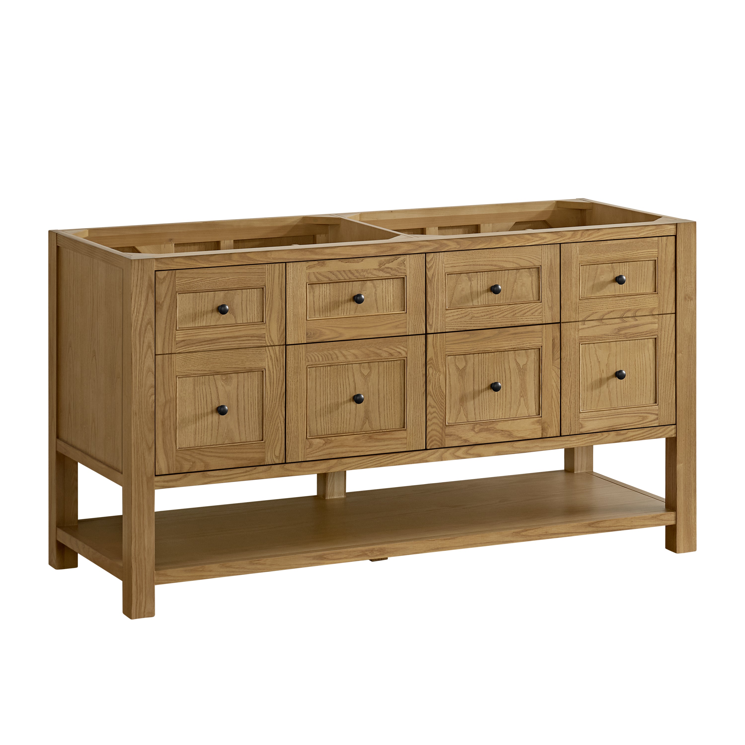 James Martin Vanities Breckenridge 60" Double Vanity - Light Natural Oak
