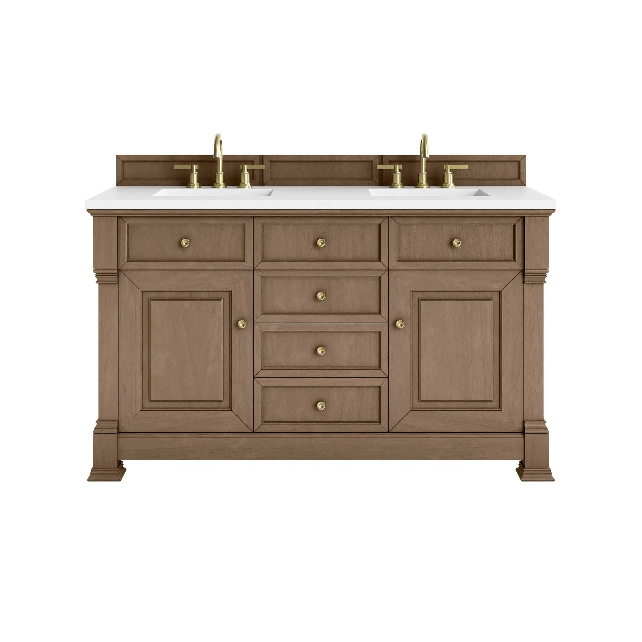 James Martin Brookfield 60" Double Vanity Set - Pecan by James Martin Vanities