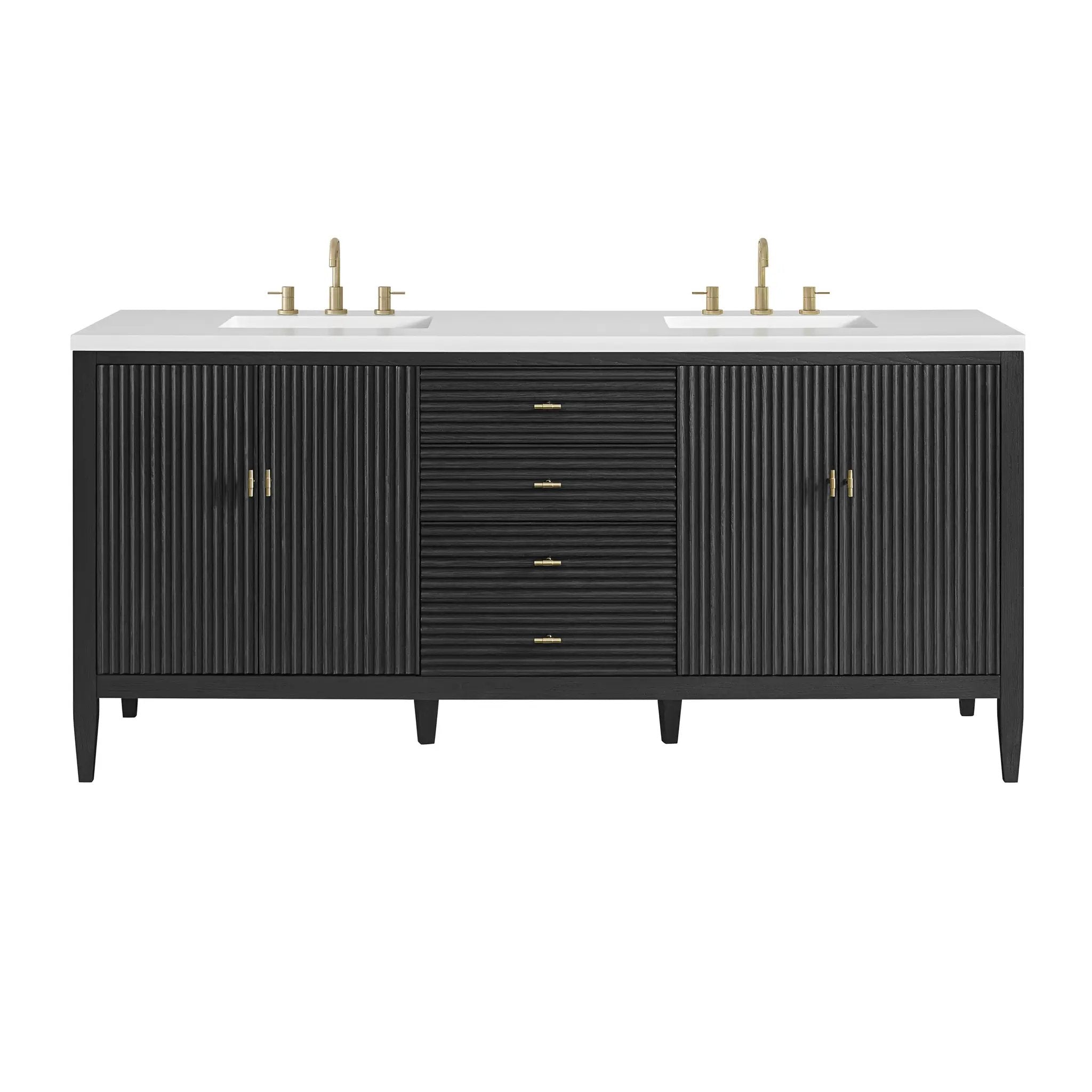 James Martin Myrrin 72" Vanity Set - Carbon Oak by James Martin Vanities