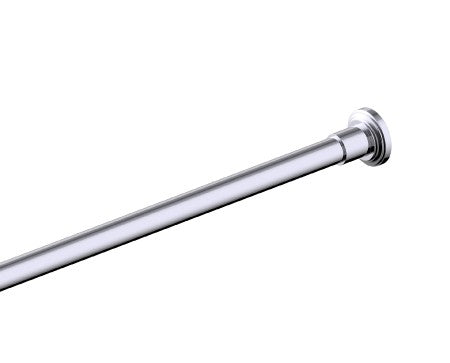 polished chrome shower rod