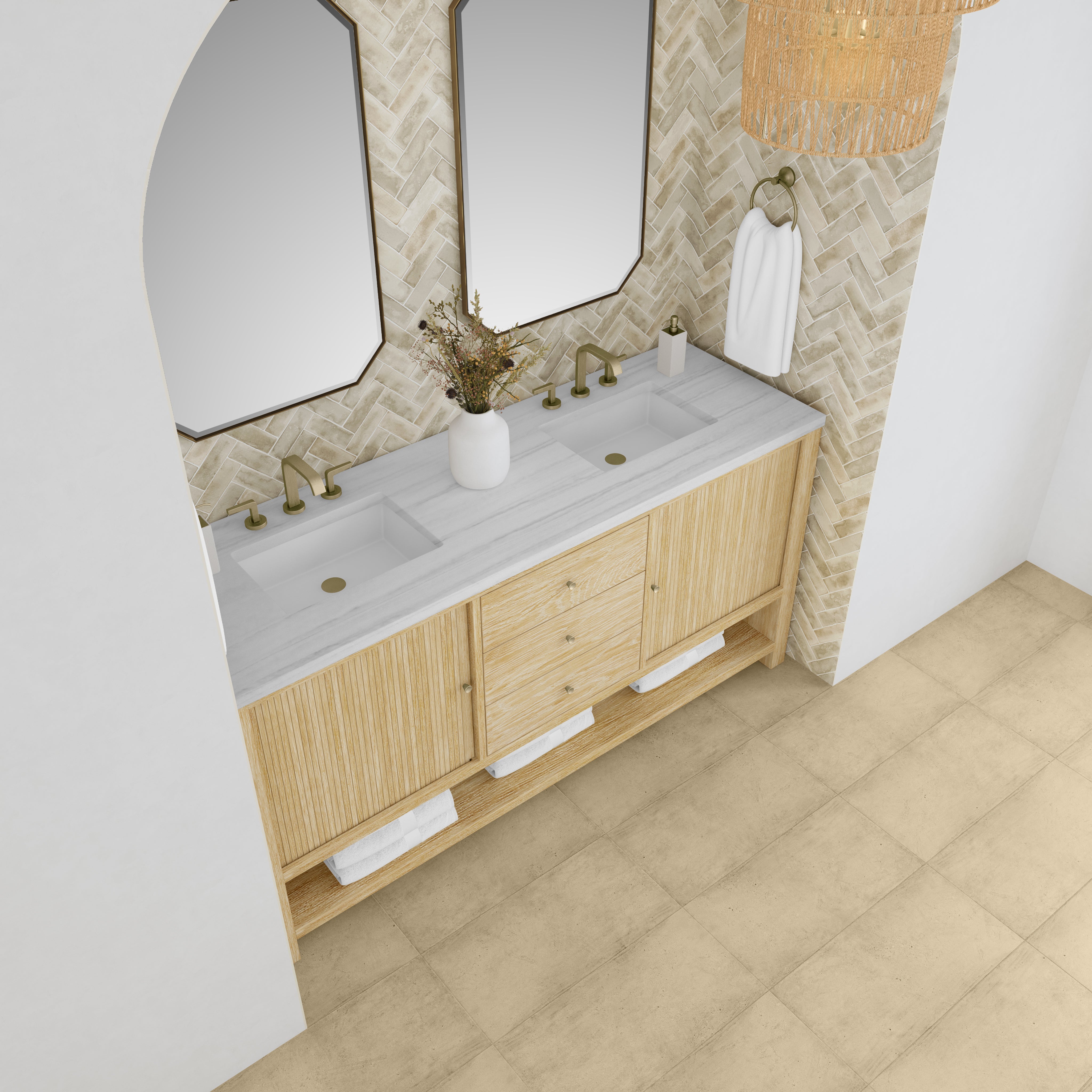 arctic fall solid surface top vanity