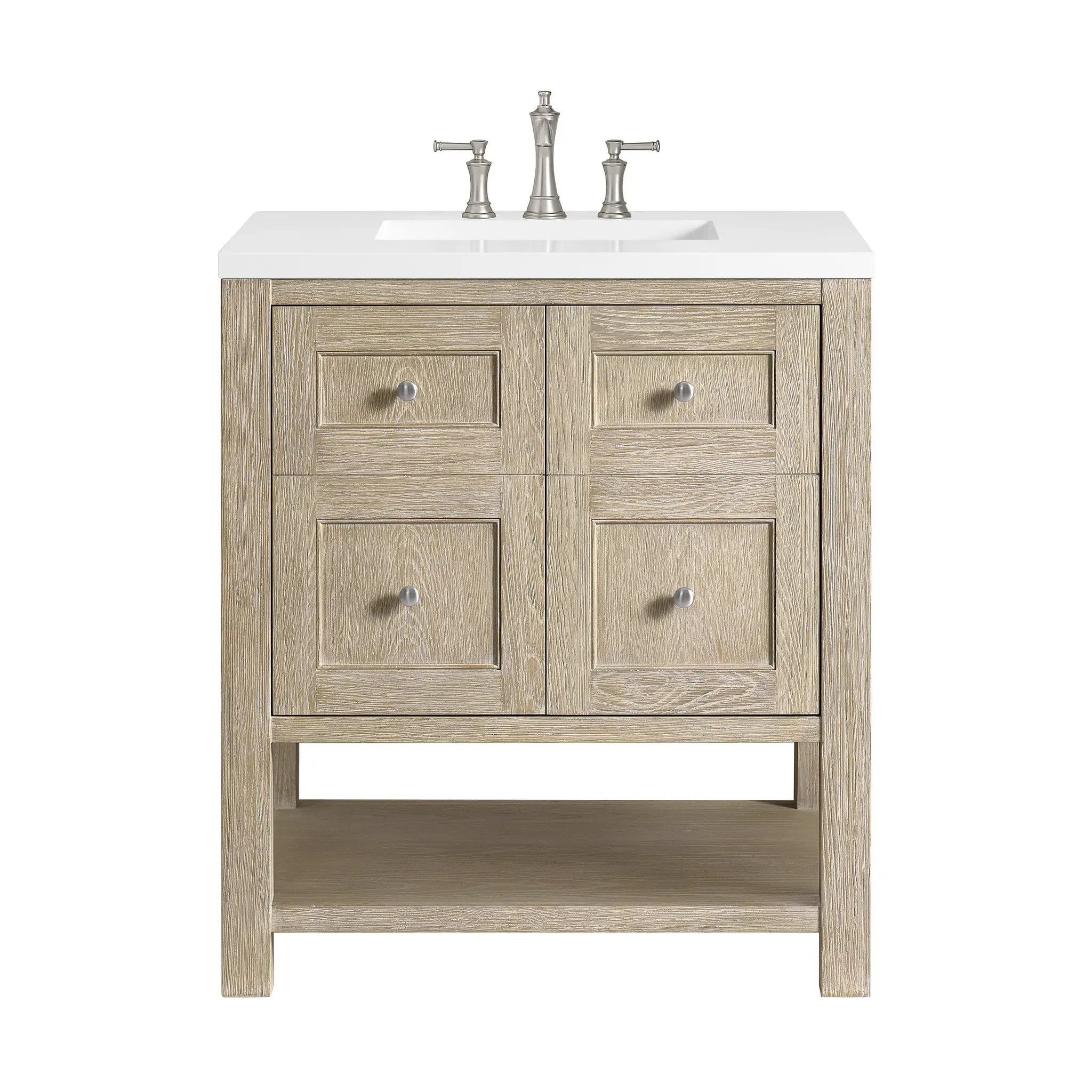 James Martin Breckenridge 30" Single Vanity Set - Whitewashed Oak by James Martin Vanities
