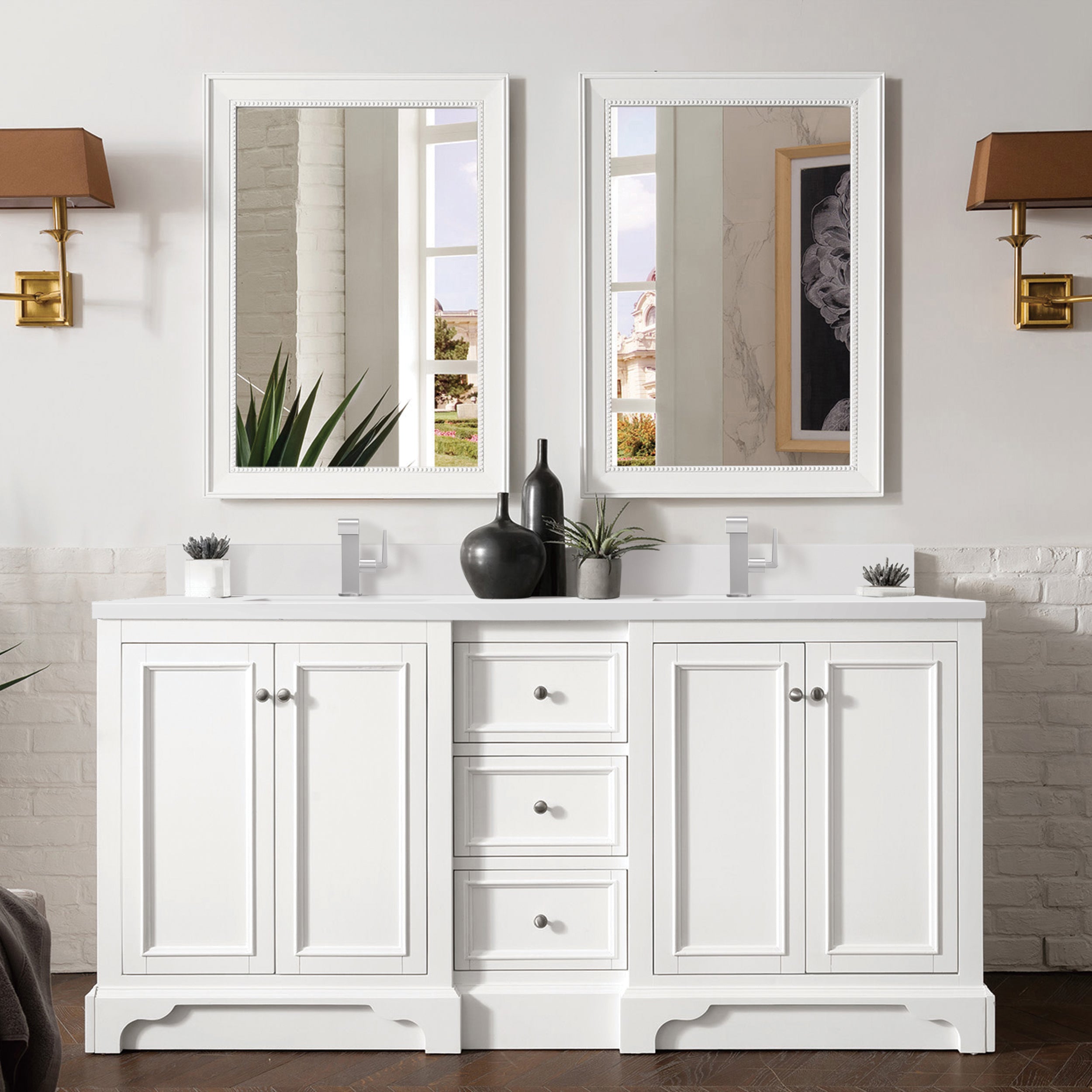 bright white vanity