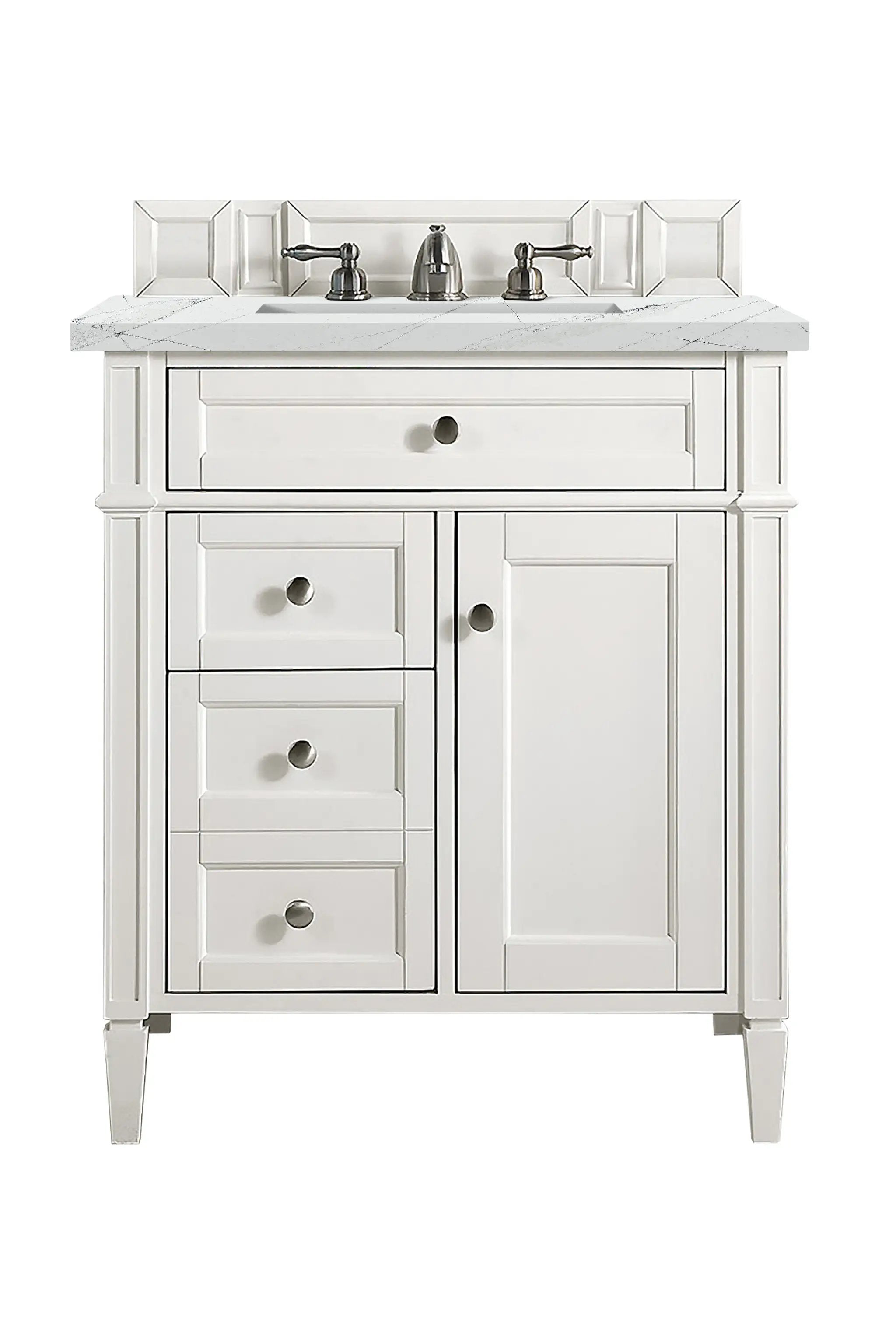 James Martin Brittany 30" Single Vanity Set - Bright White by James Martin Vanities