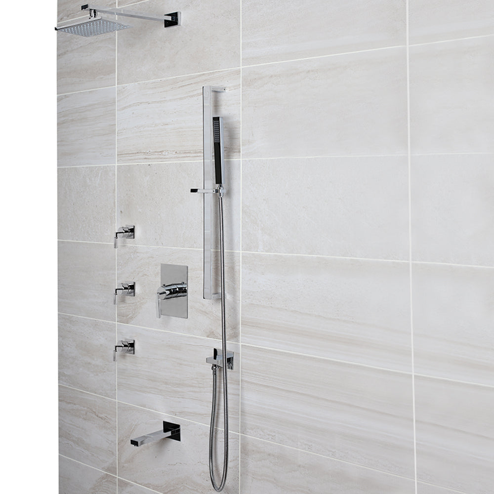 polished chrome shower trim