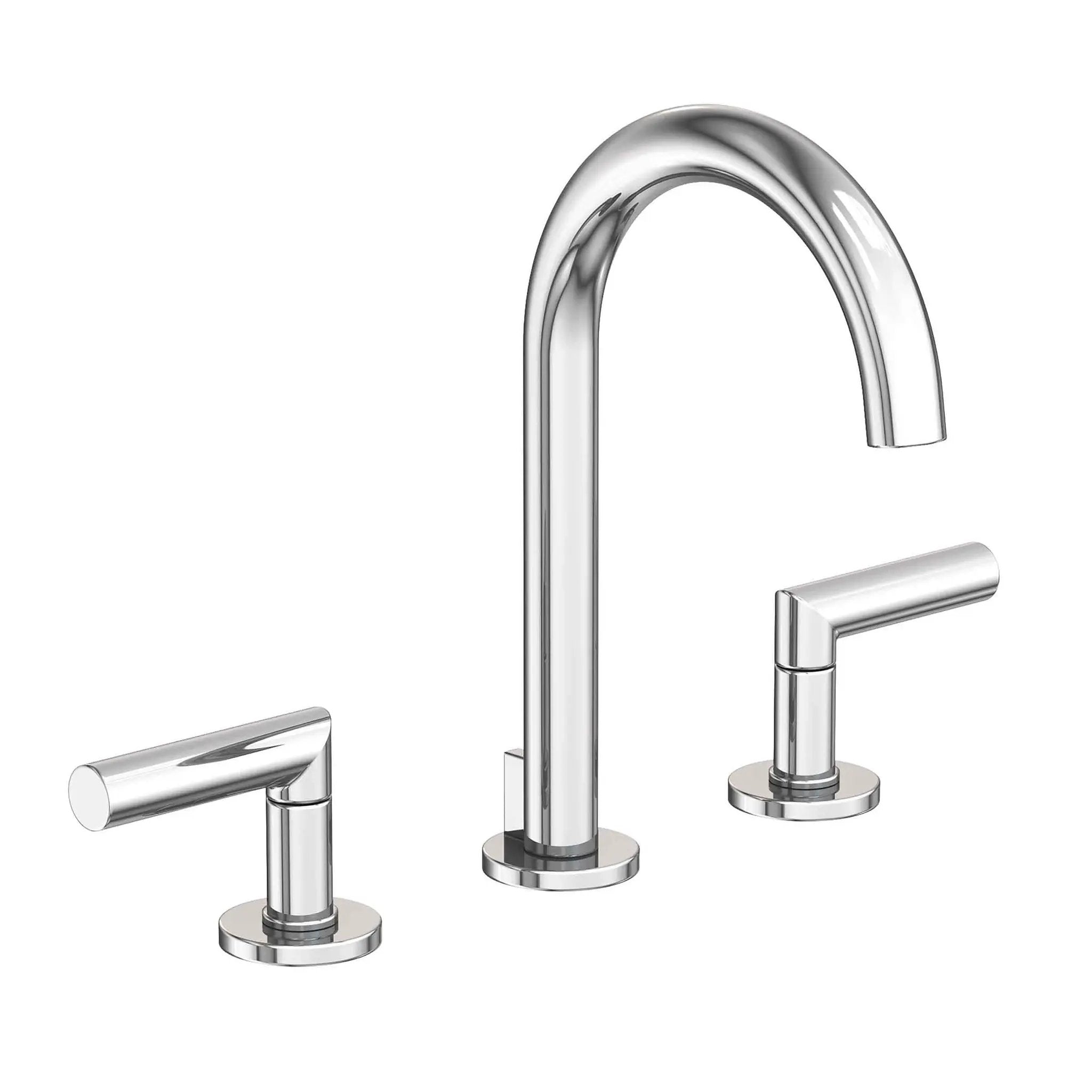 polished chrome lavatory faucet