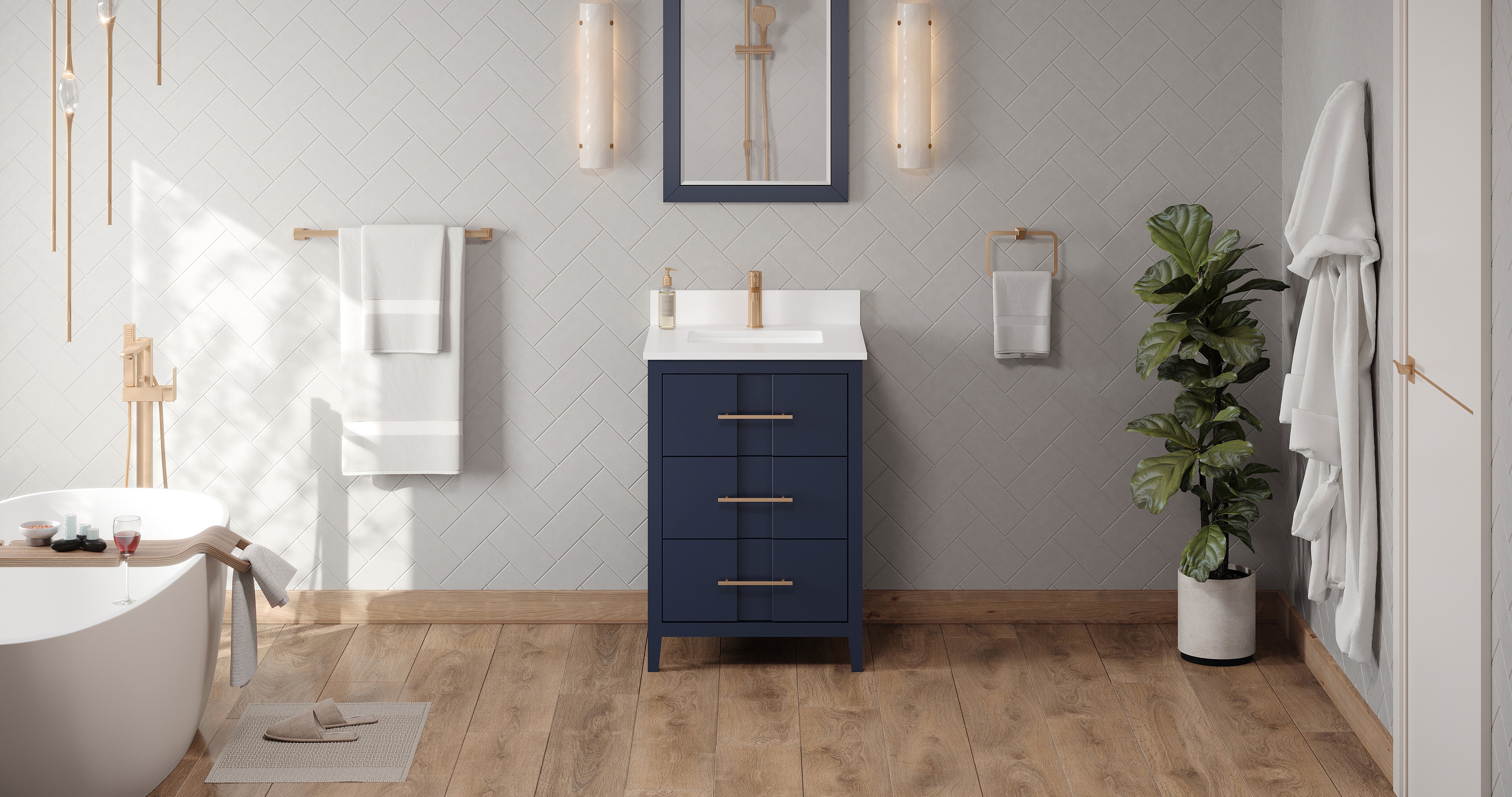 hale blue vanity