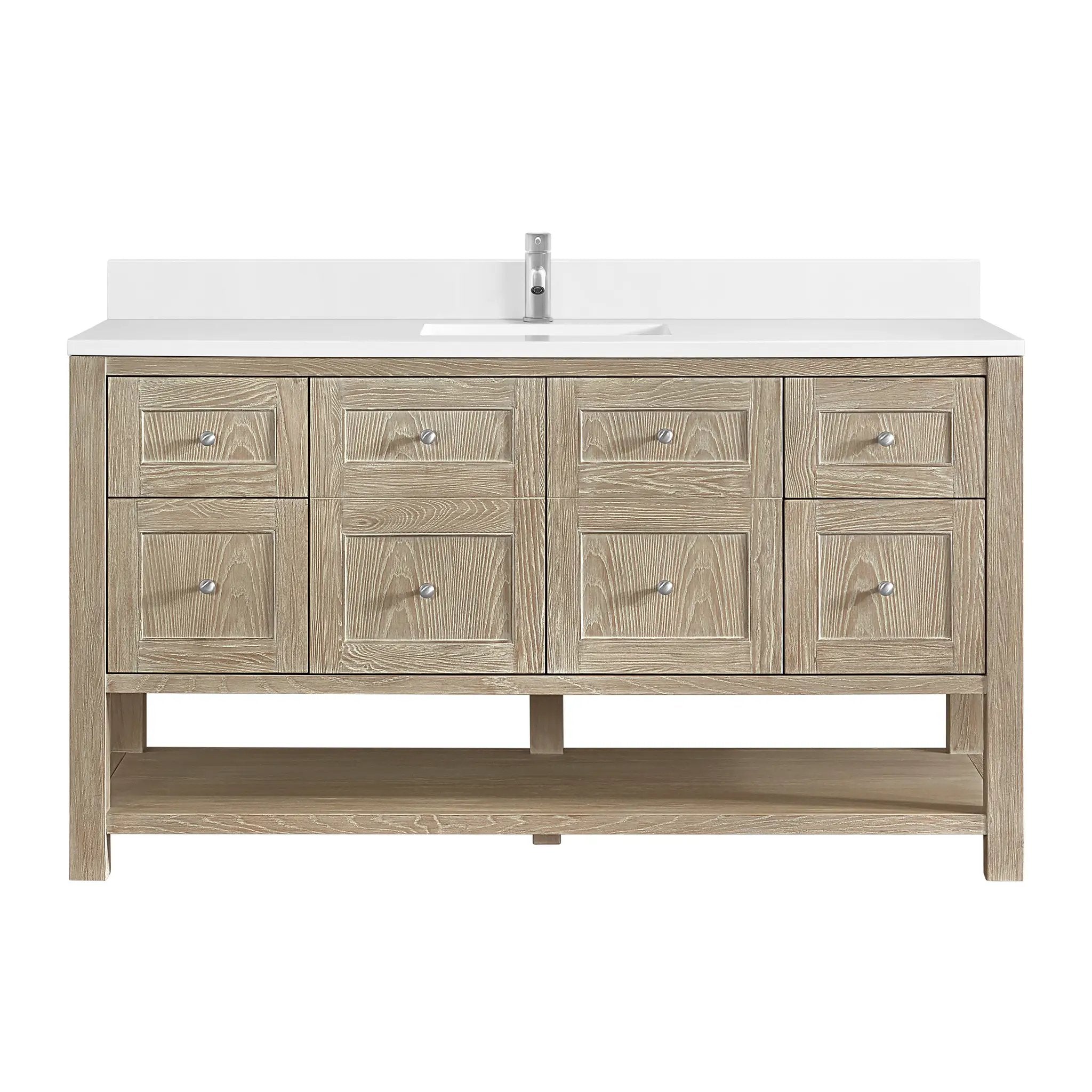 James Martin Breckenridge 60" Single Vanity Set - Whitewashed Oak by James Martin Vanities