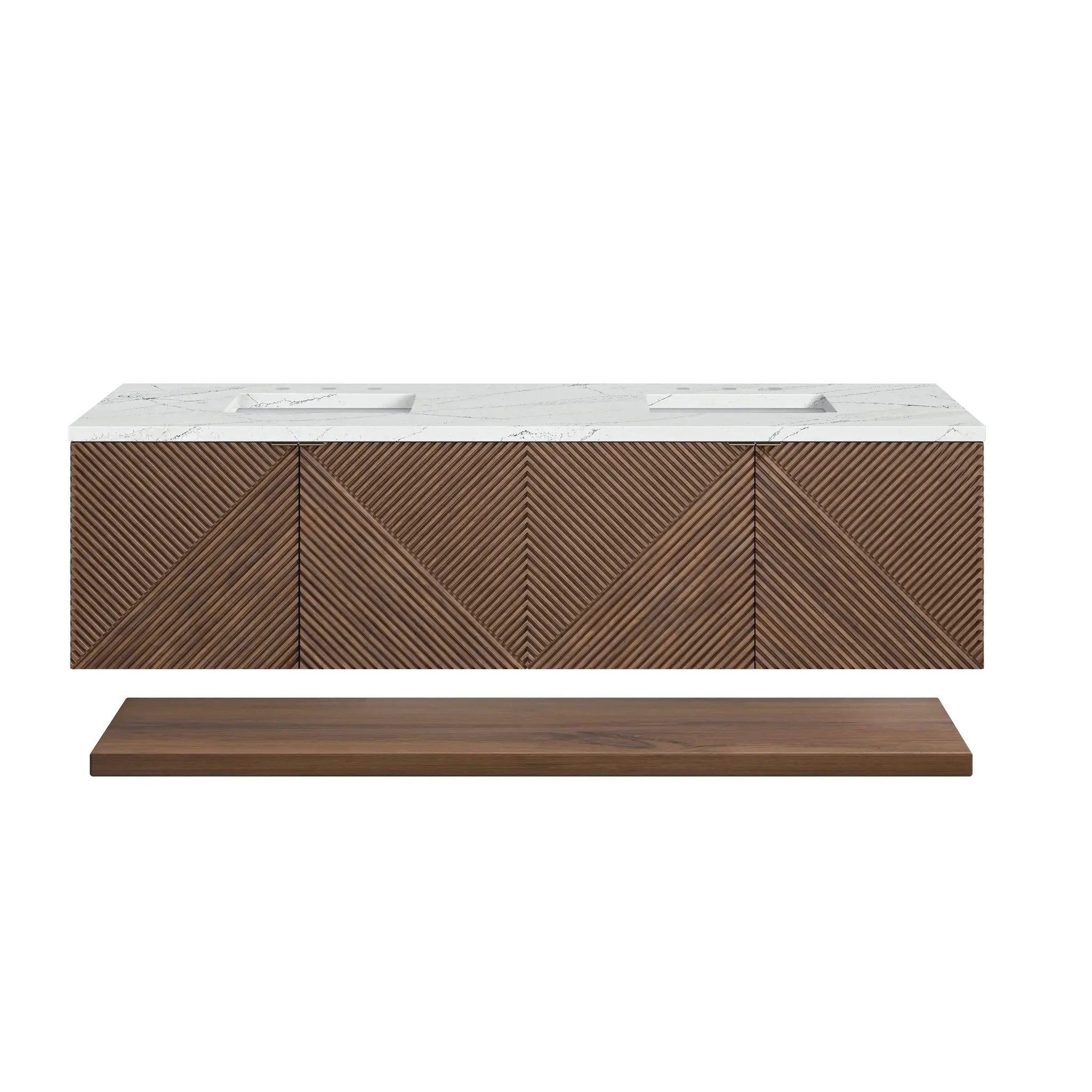 James Martin Marcello 72" Double Vanity Set - Chestnut by James Martin Vanities