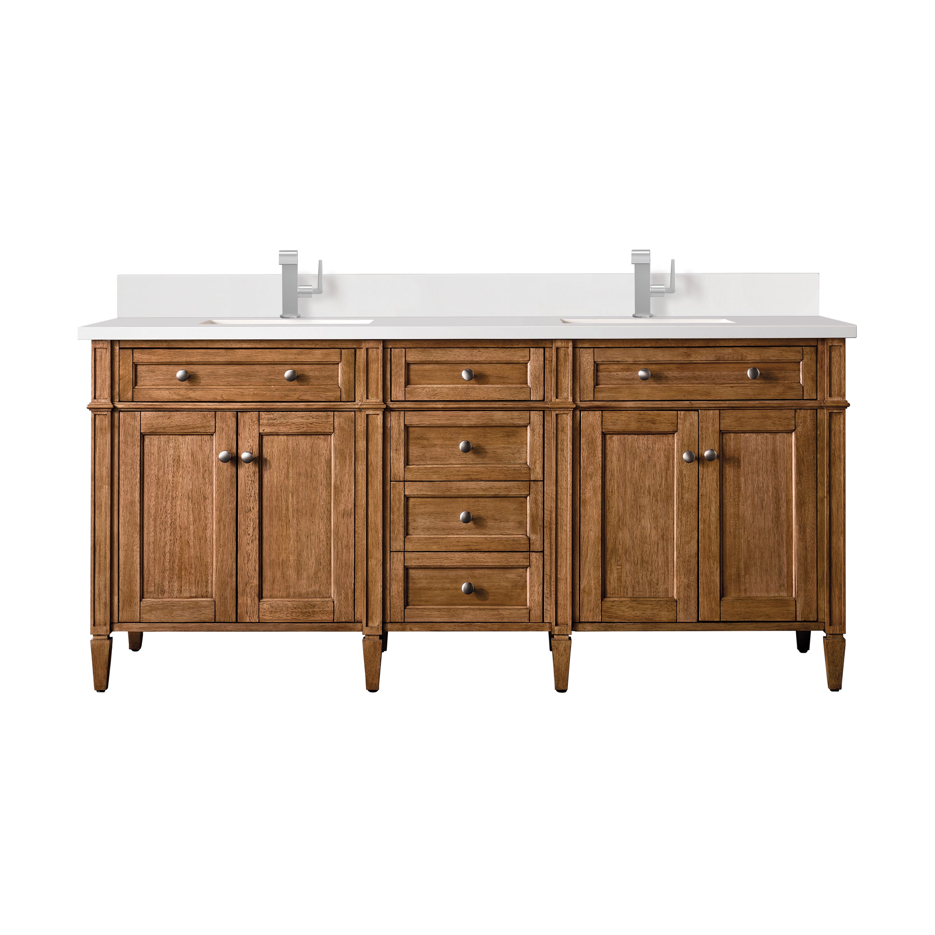 James Martin Vanities Brittany 72" Double Vanity - Saddle Brown