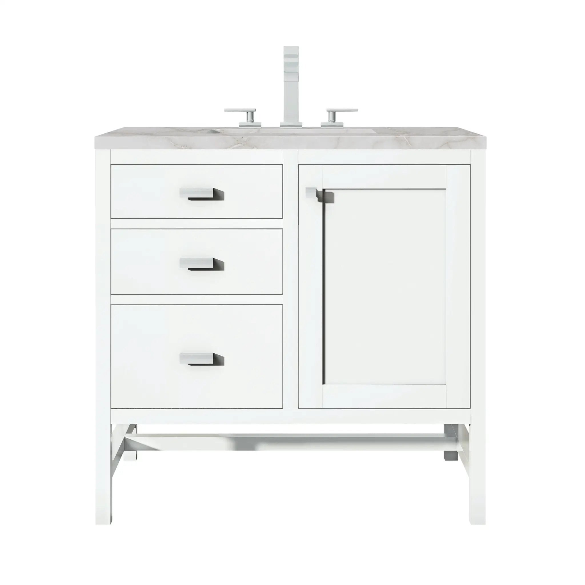 James Martin Addison 36" Single Vanity Set - Glossy White by James Martin Vanities