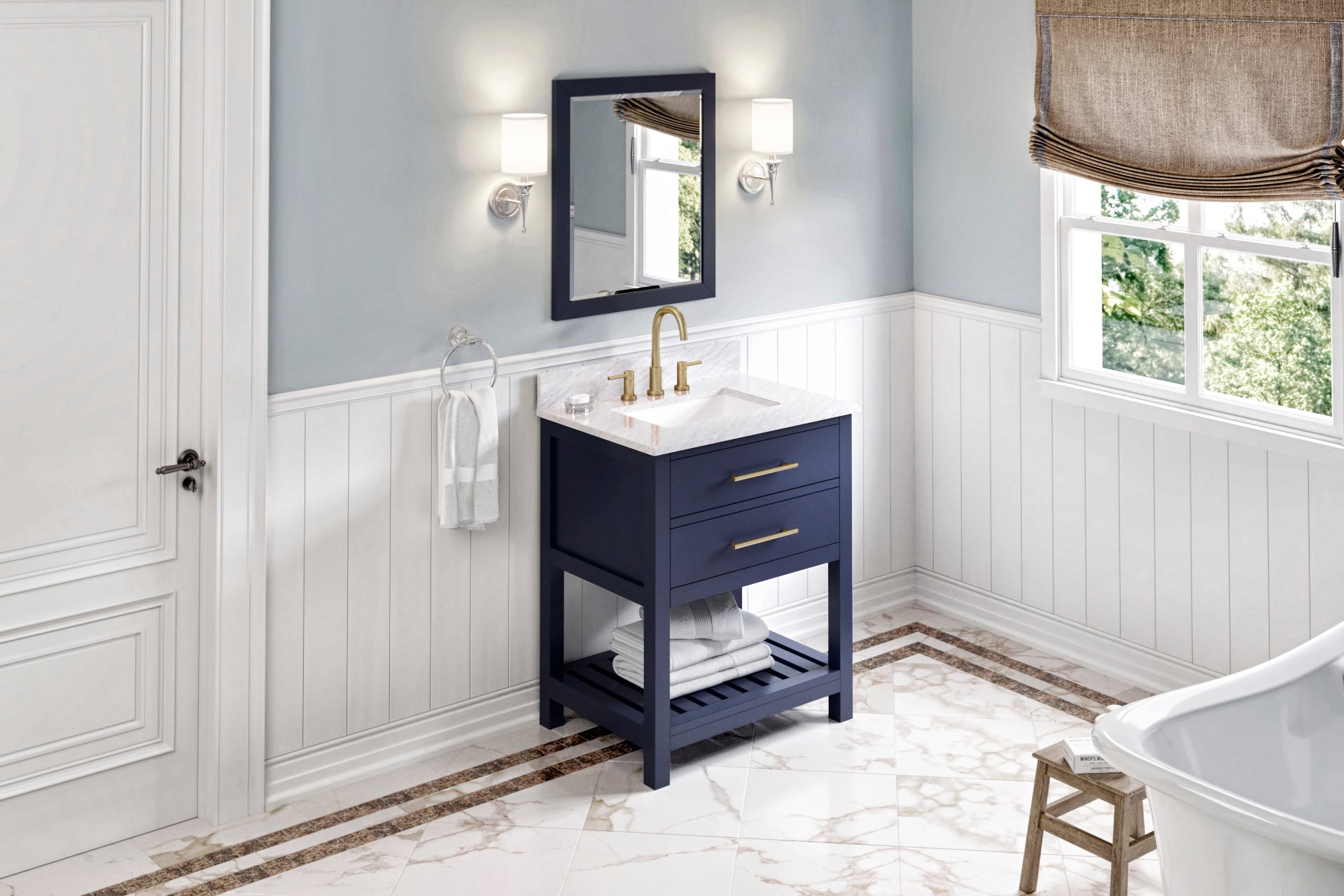 hale blue vanity