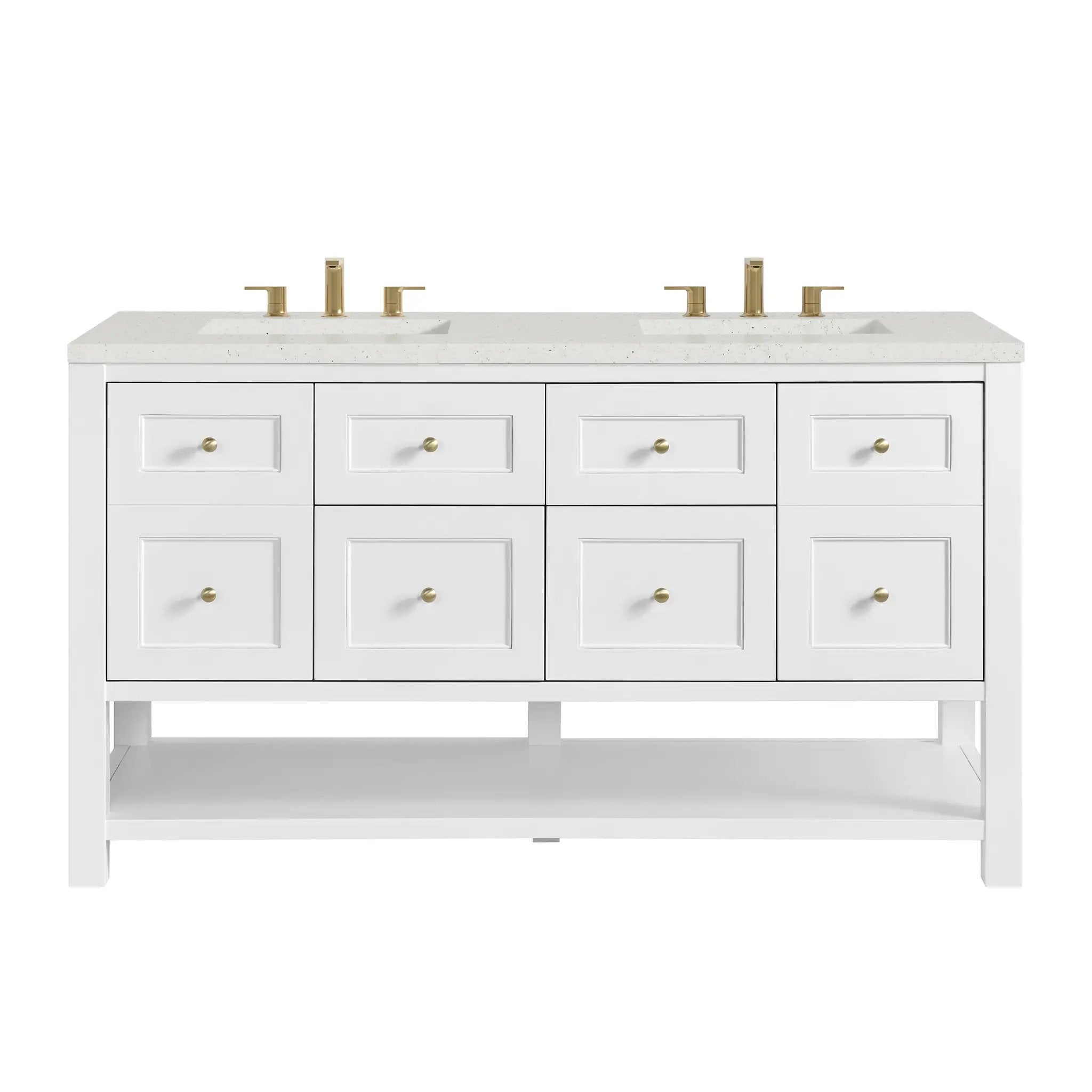 James Martin Breckenridge 60" Double Vanity Set - Bright White by James Martin Vanities