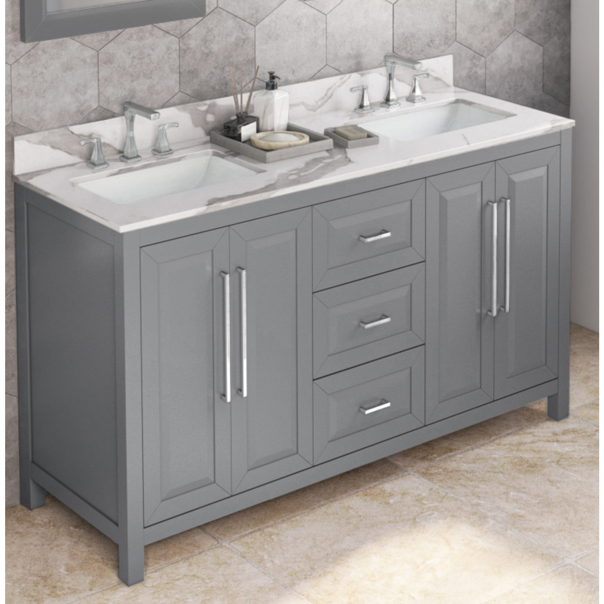 Jeffrey Alexander 60" Cade Vanity Set