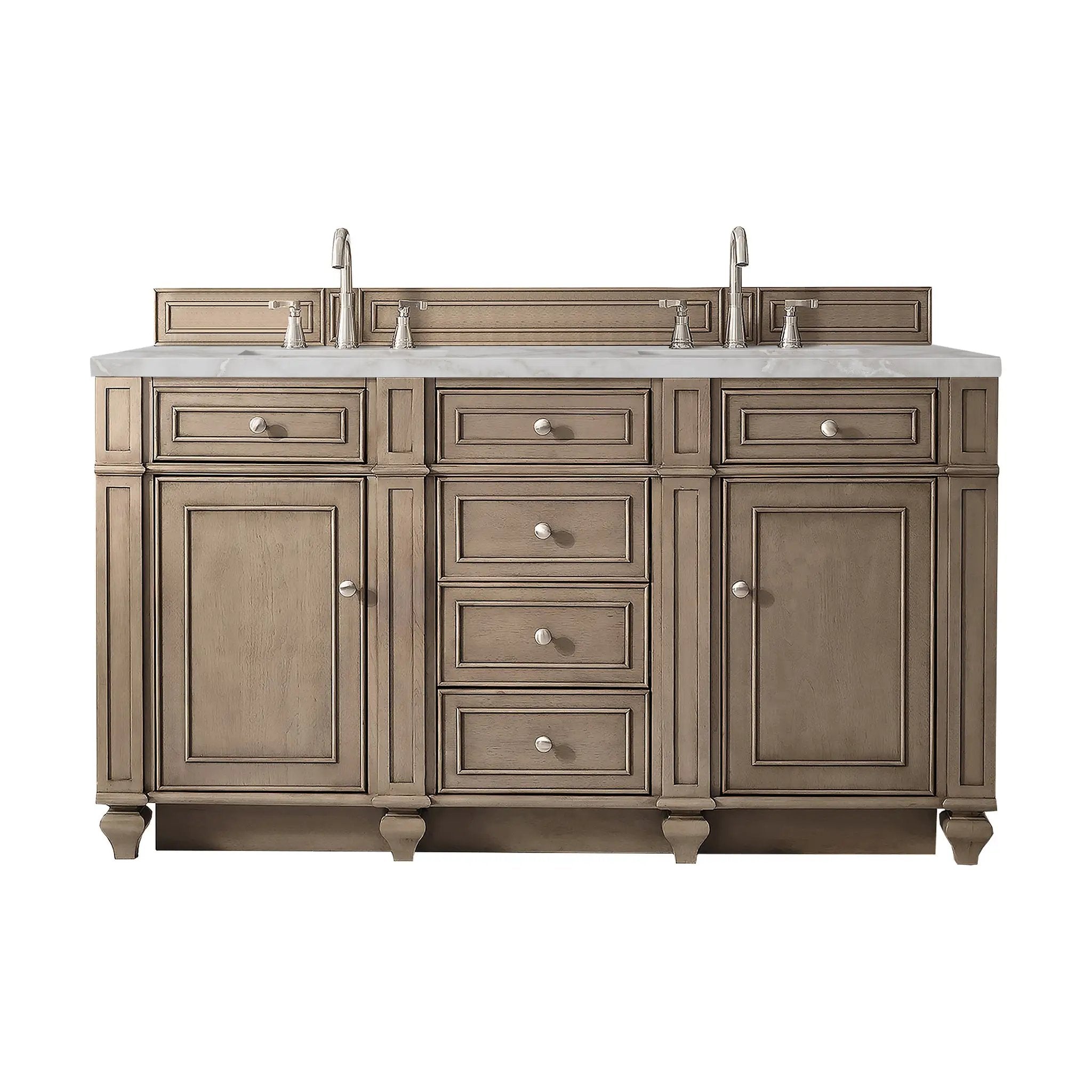 James Martin Bristol 60" Double Vanity Set - Whitewashed Walnut by James Martin Vanities