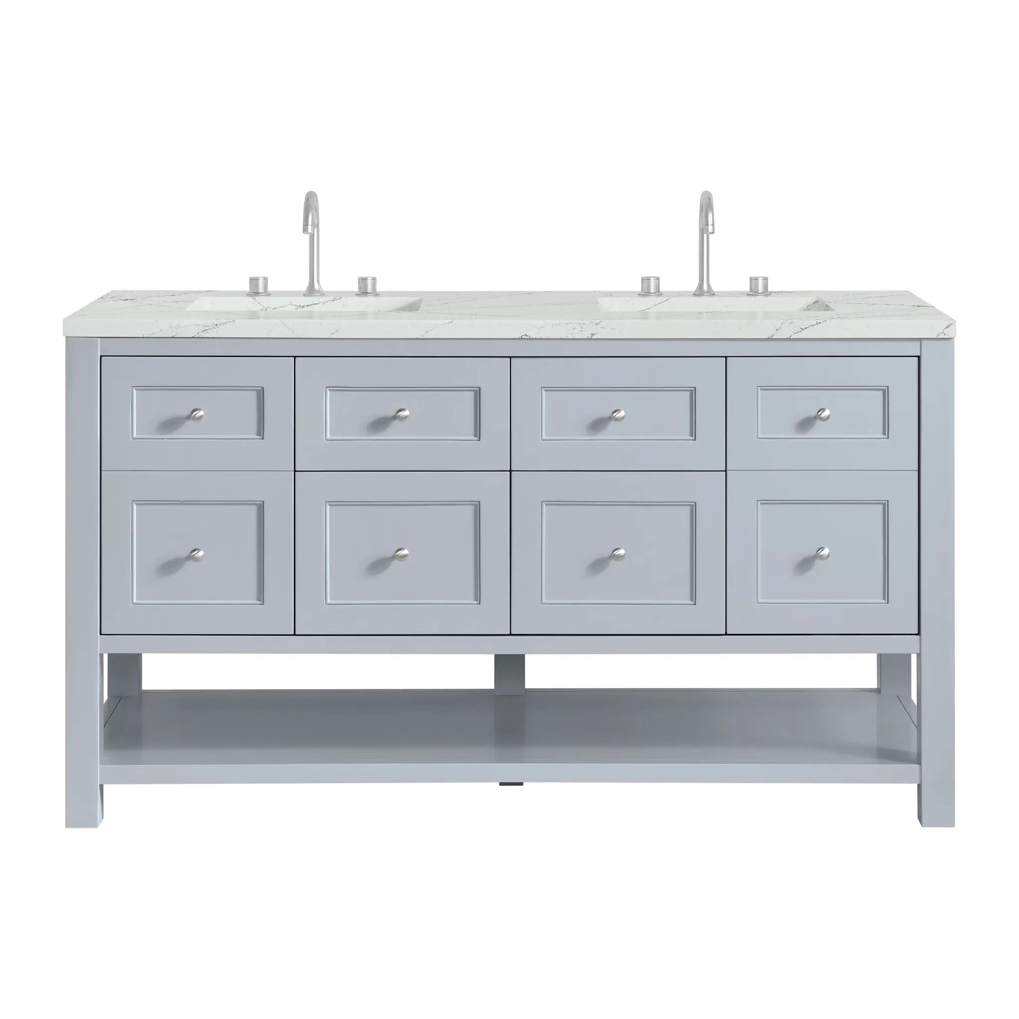 James Martin Breckenridge 60" Double Vanity Set - Serenity Blue by James Martin Vanities