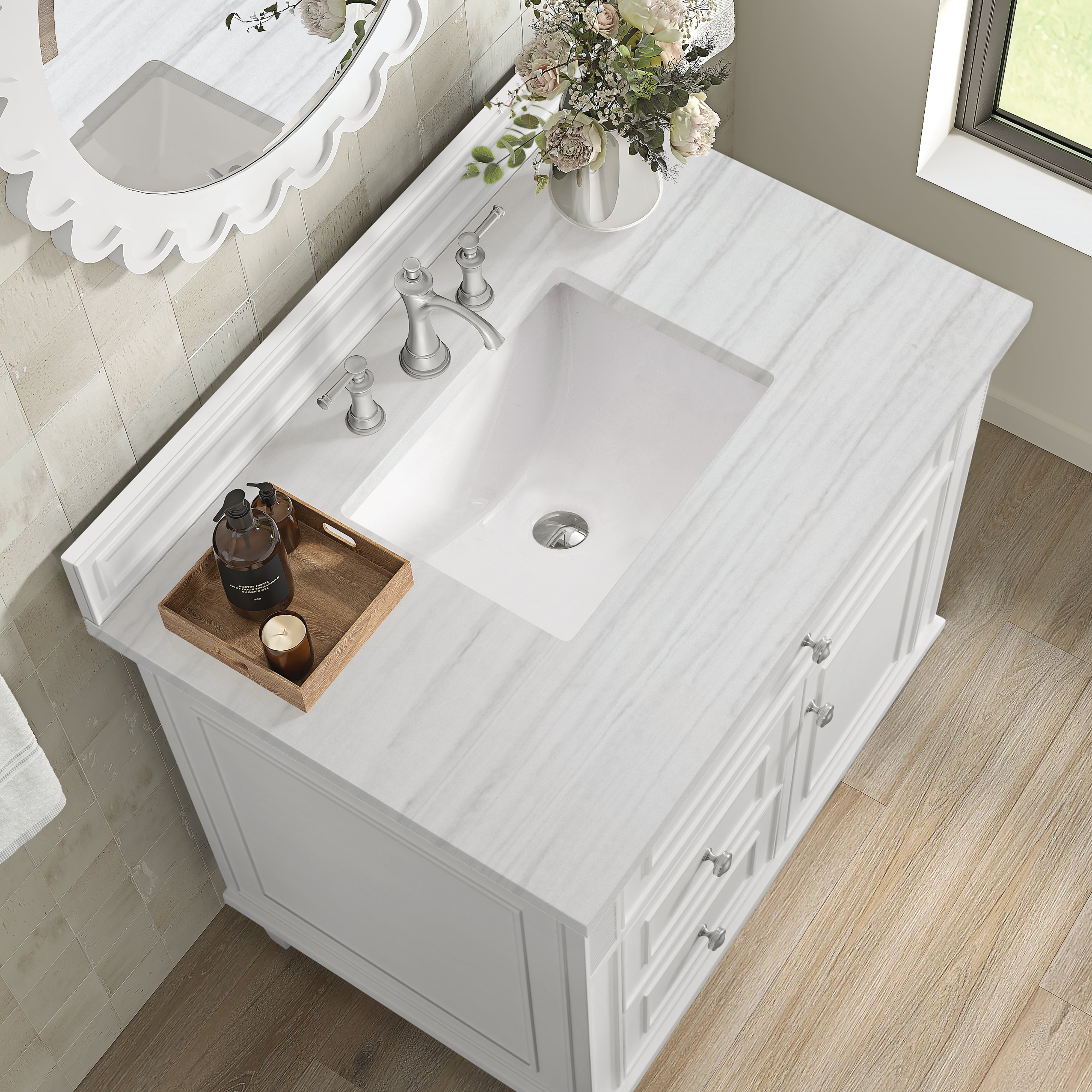 arctic fall solid surface top vanity