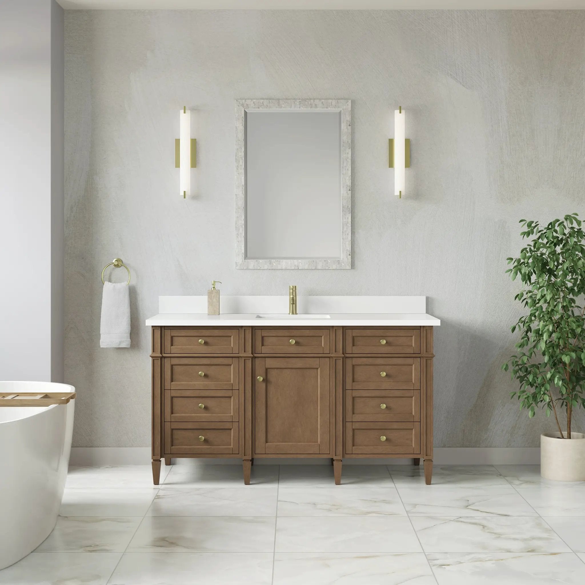 pecan vanity
