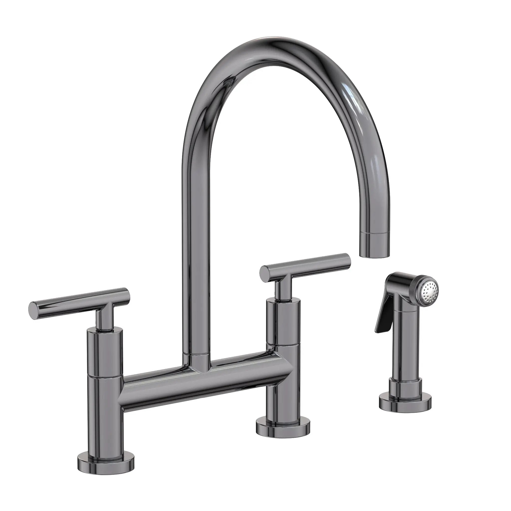 Newport Brass East Linear Kitchen Bridge Faucet with Side Spray by Newport Brass