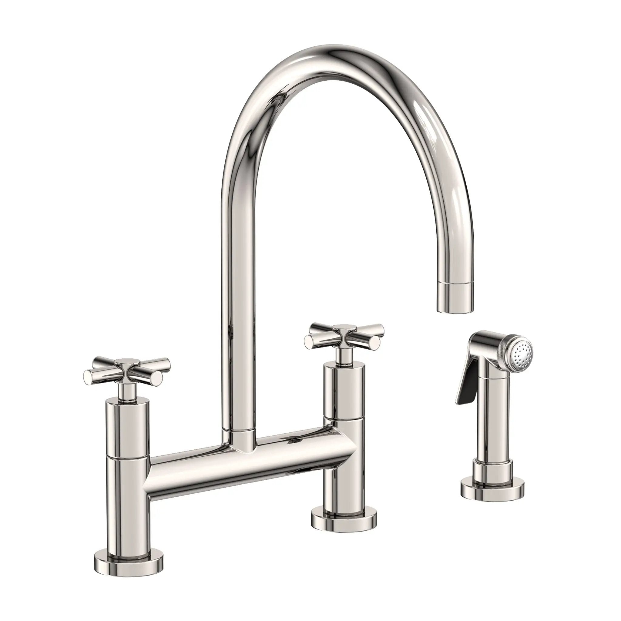 Newport Brass East Linear Kitchen Bridge Faucet with Side Spray by Newport Brass
