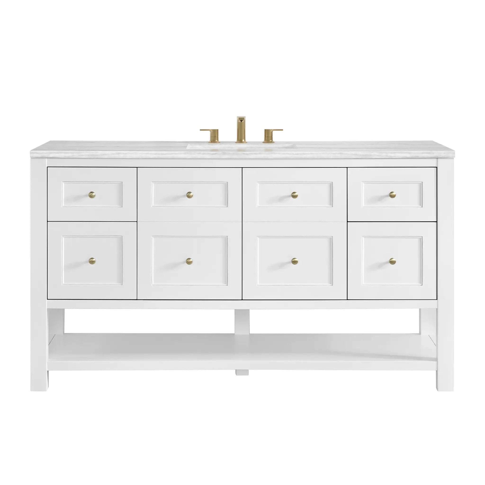 James Martin Breckenridge 60" Single Vanity Set - Bright White by James Martin Vanities
