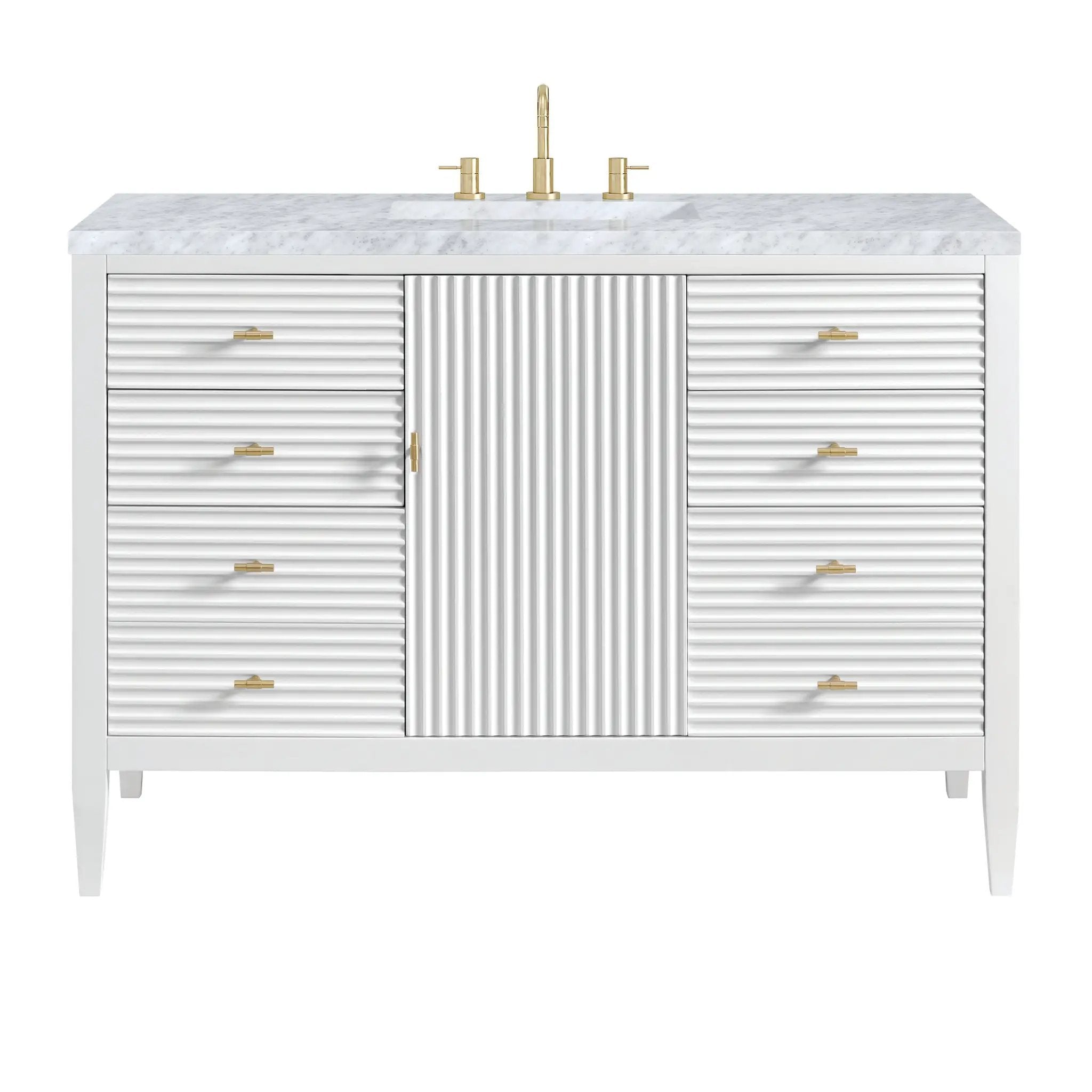 James Martin Myrrin 48" Single Vanity Set - Bright White by James Martin Vanities