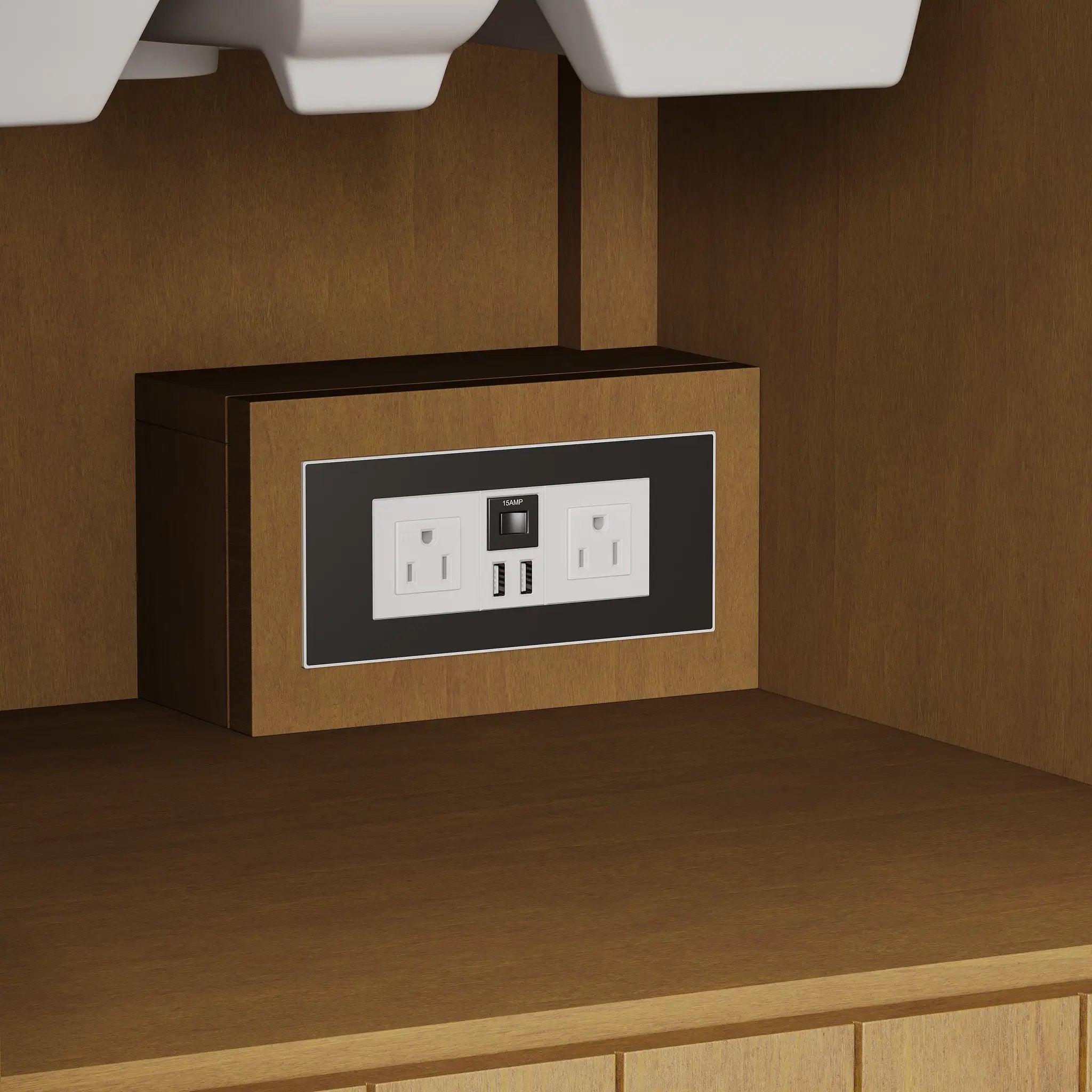 honey oak vanity
