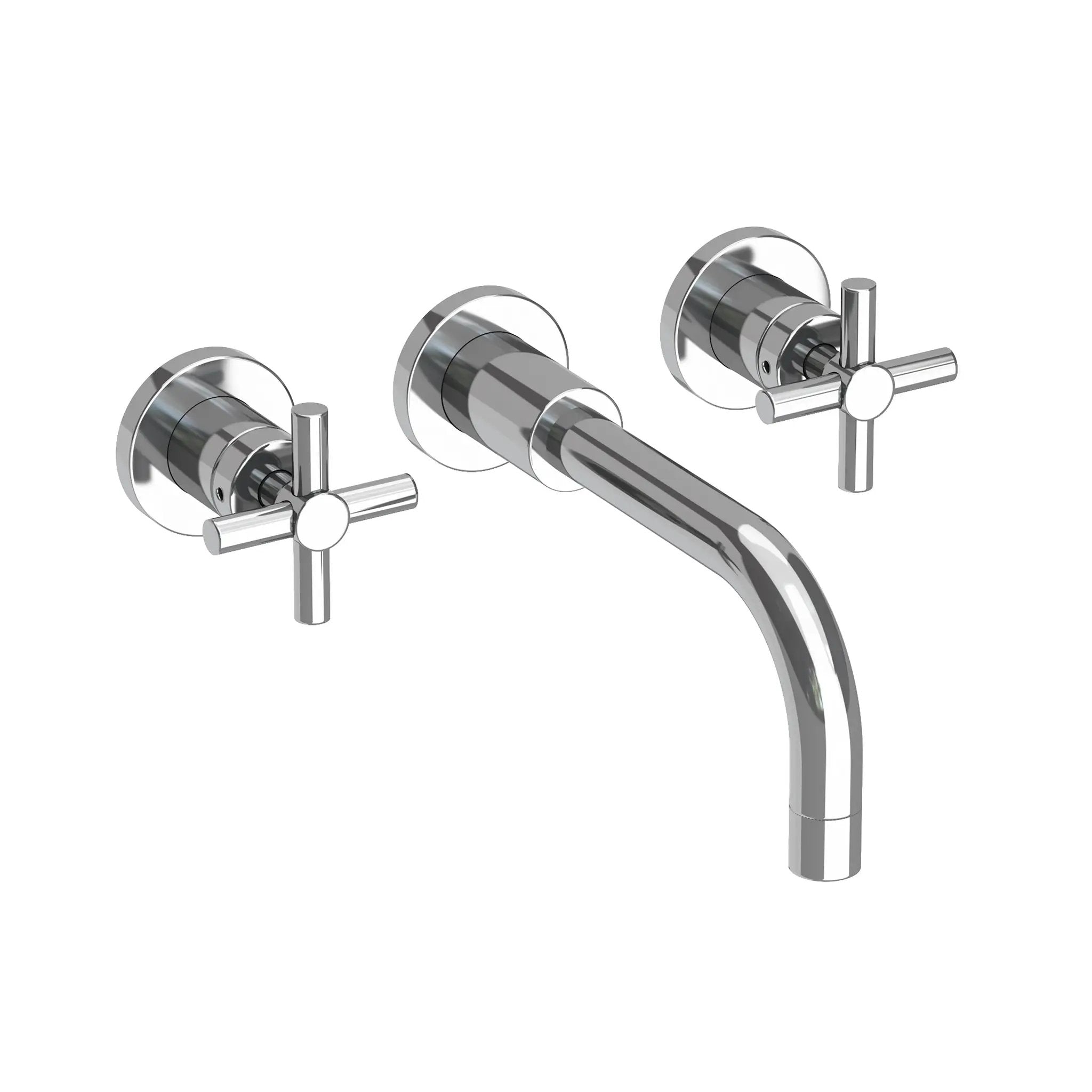 polished chrome lavatory faucet