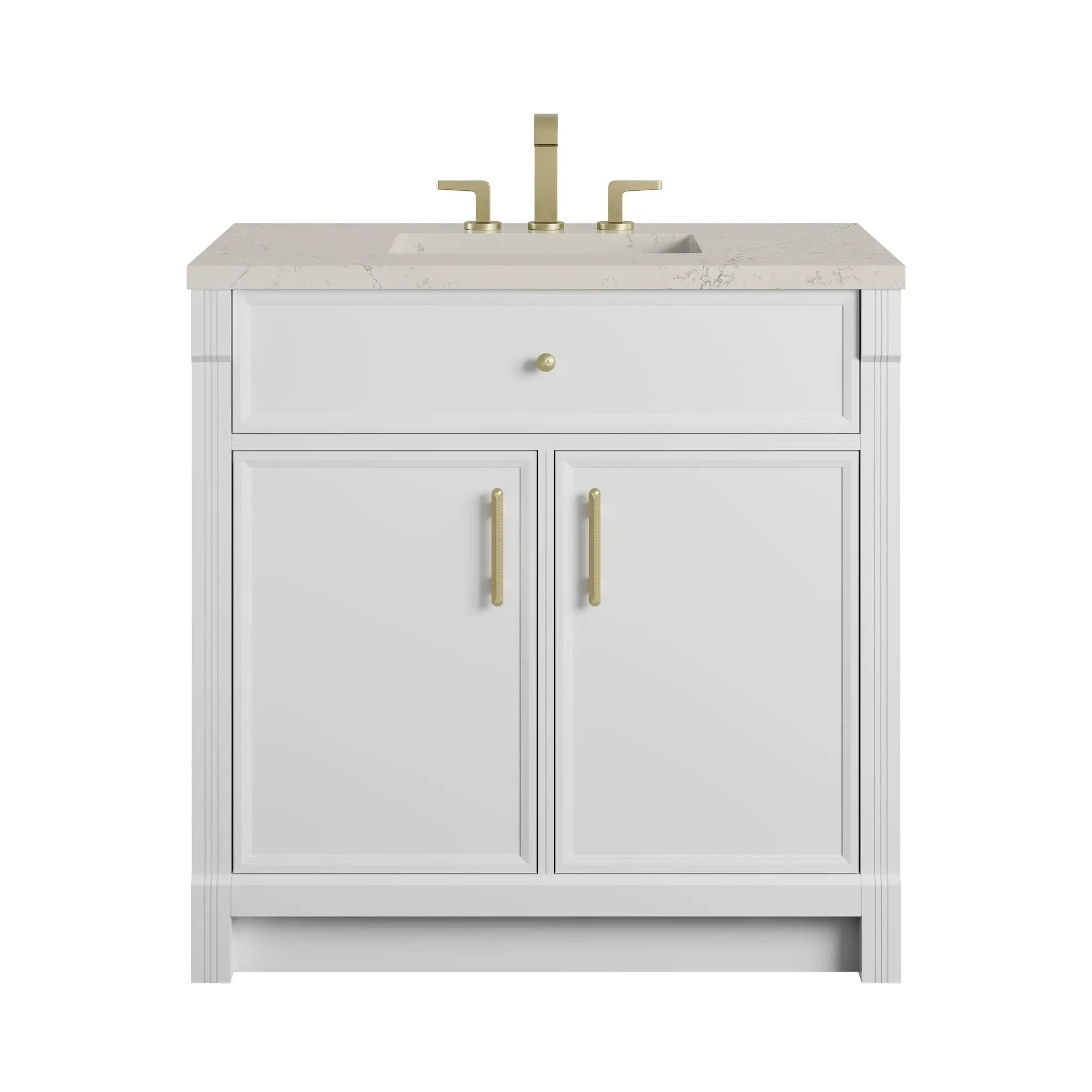 James Martin Bellshire 36" Single Vanity Set - Bright White by James Martin Vanities