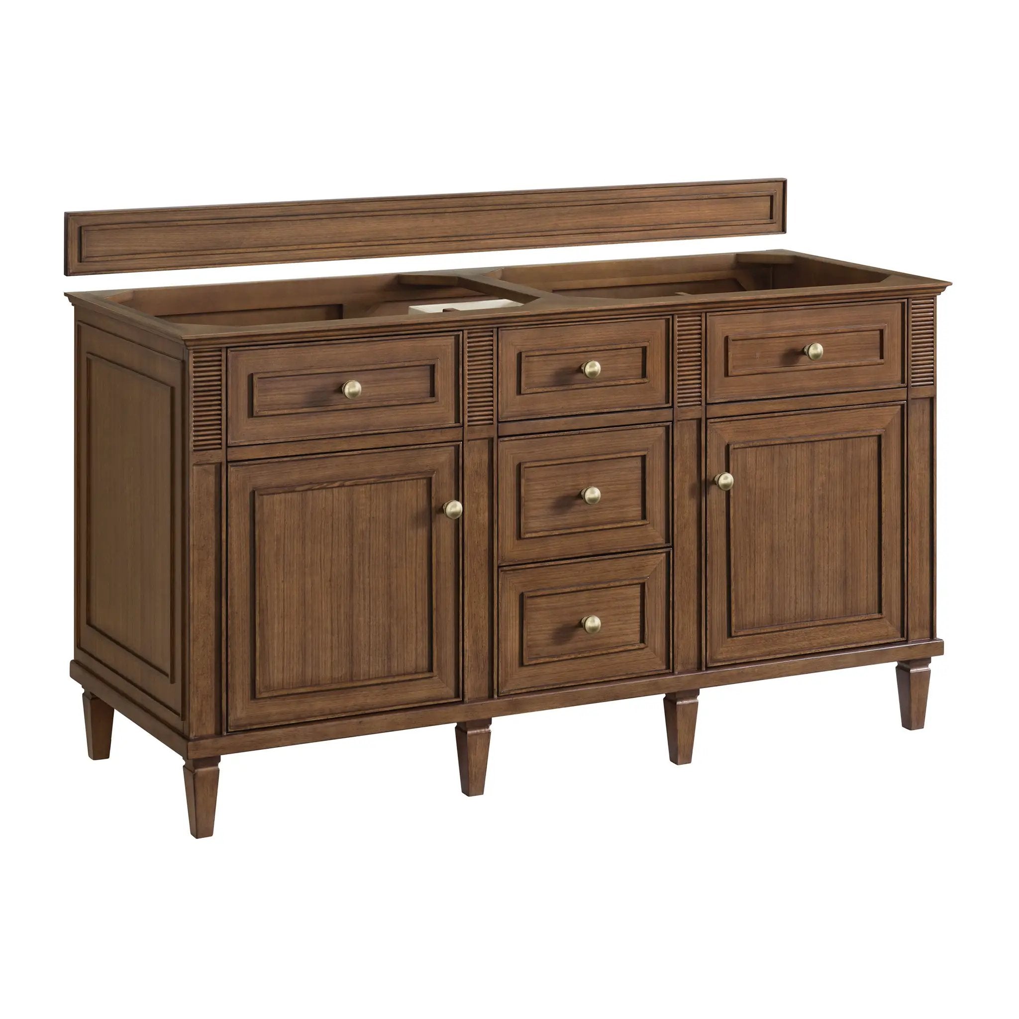 mid-century walnut vanity