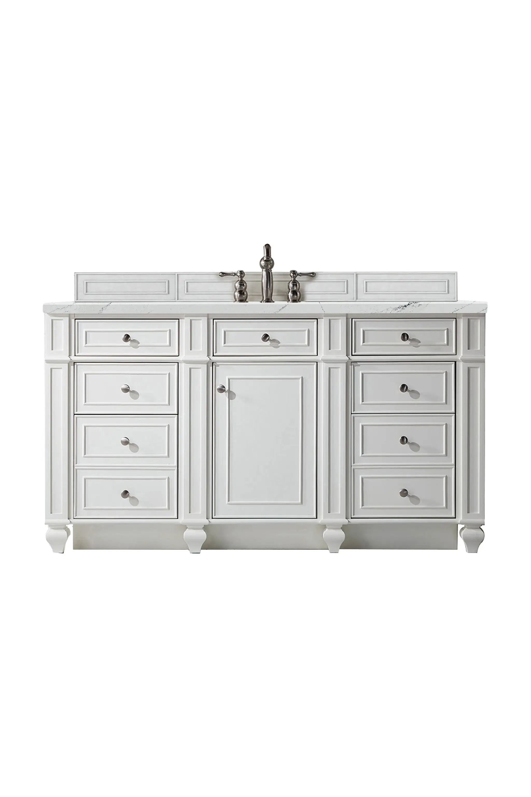 James Martin Bristol 60" Single Vanity Set - Bright White by James Martin Vanities