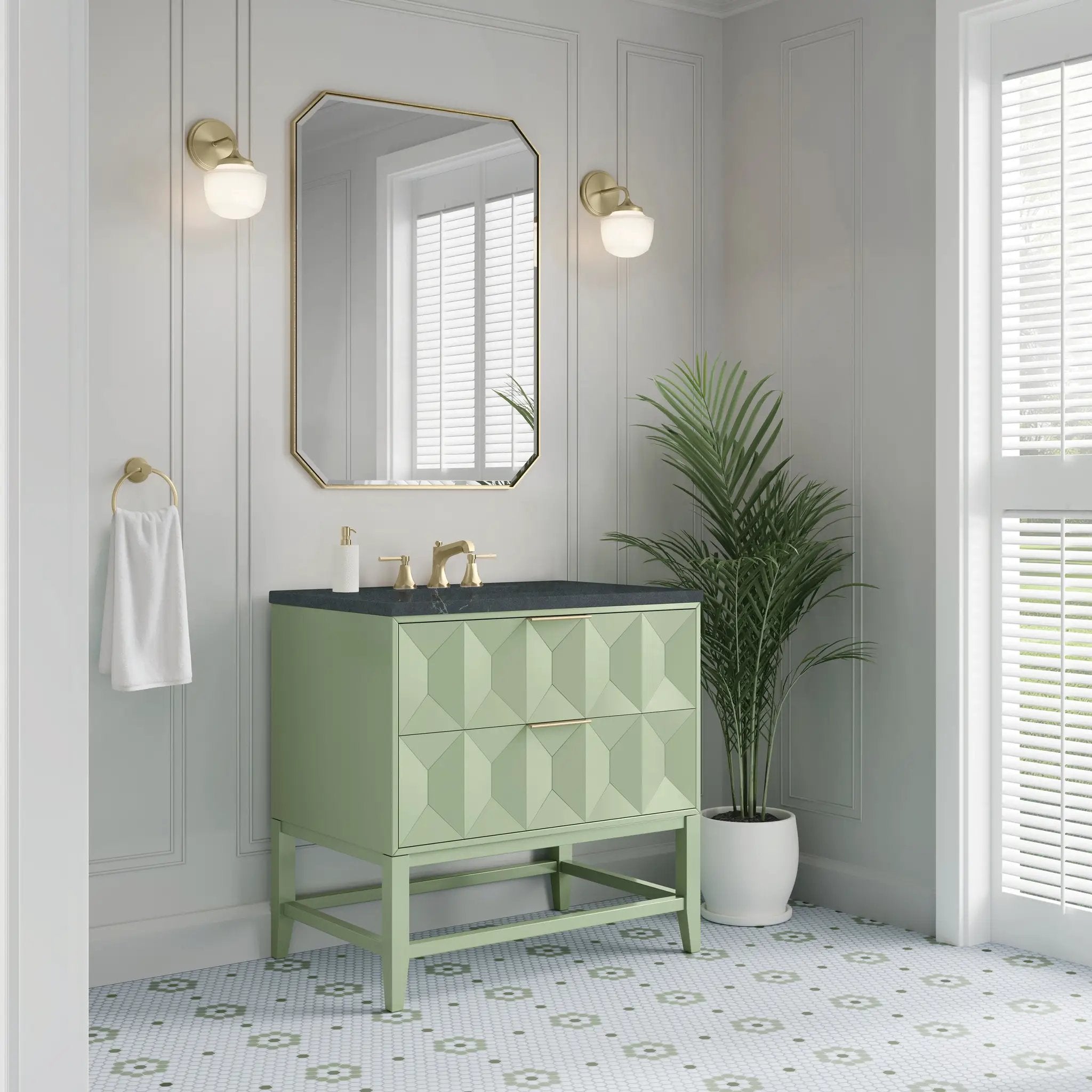 pistachio vanity
