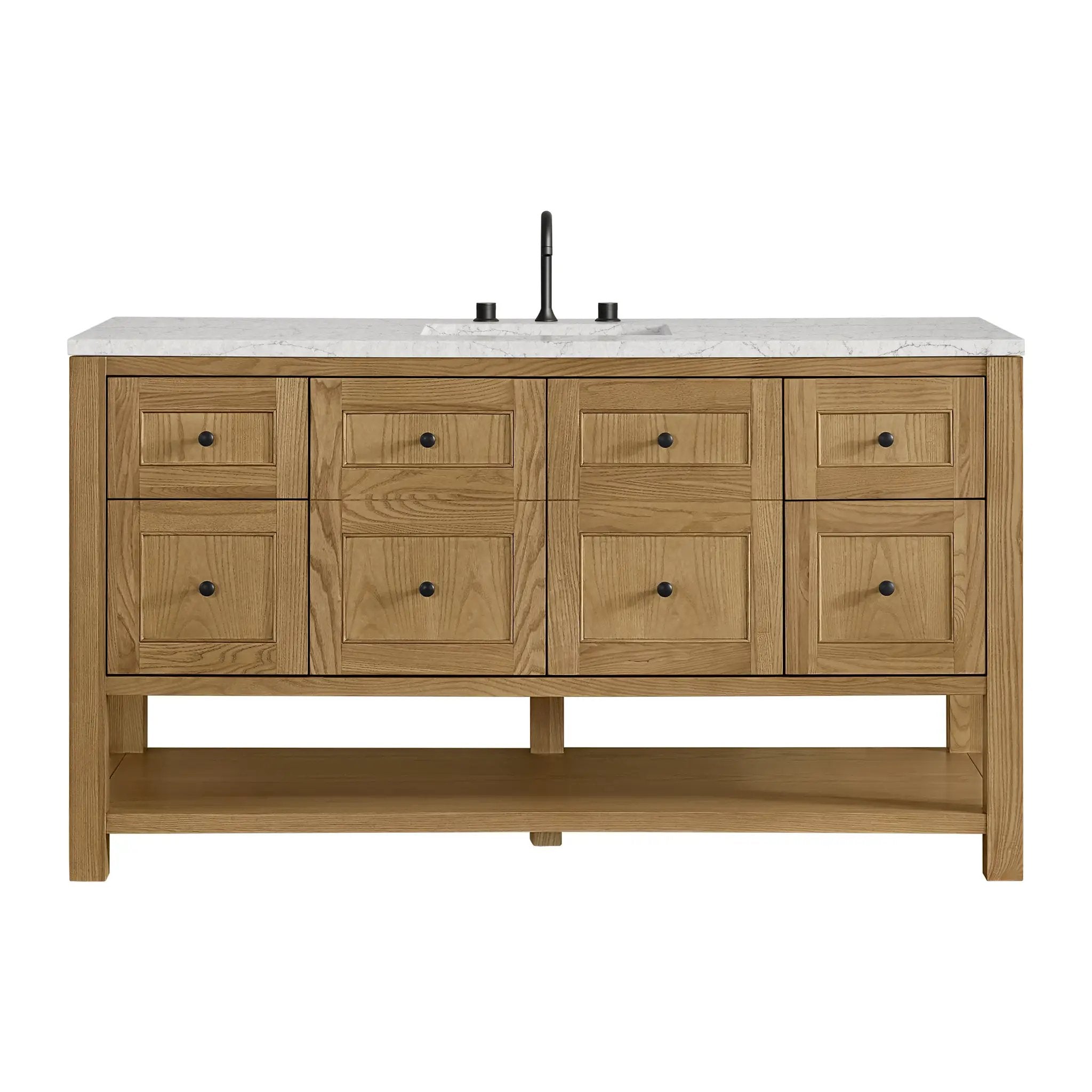 James Martin Breckenridge 60" Single Vanity Set - Light Natural Oak by James Martin Vanities