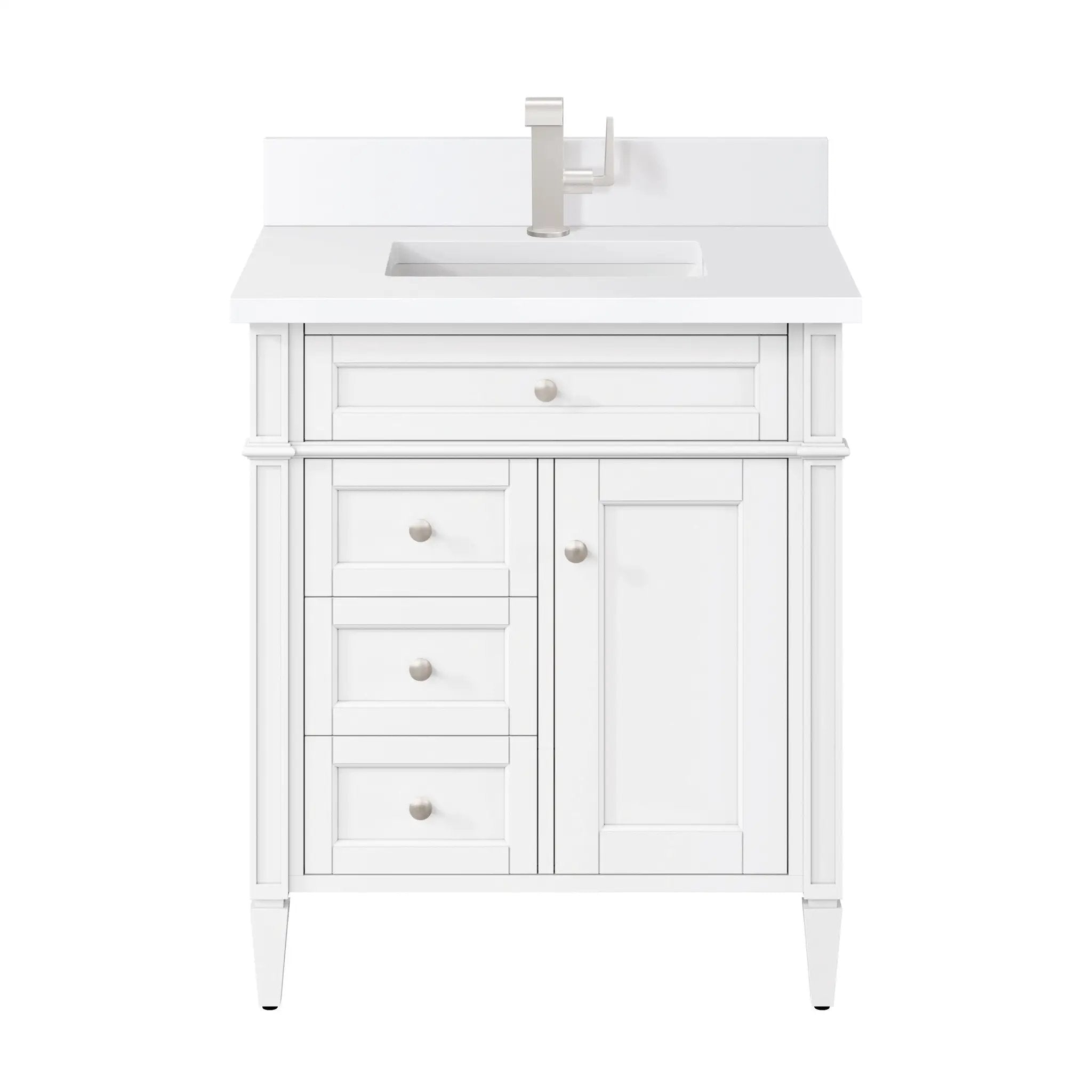 James Martin Brittany 30" Single Vanity Set - Bright White by James Martin Vanities