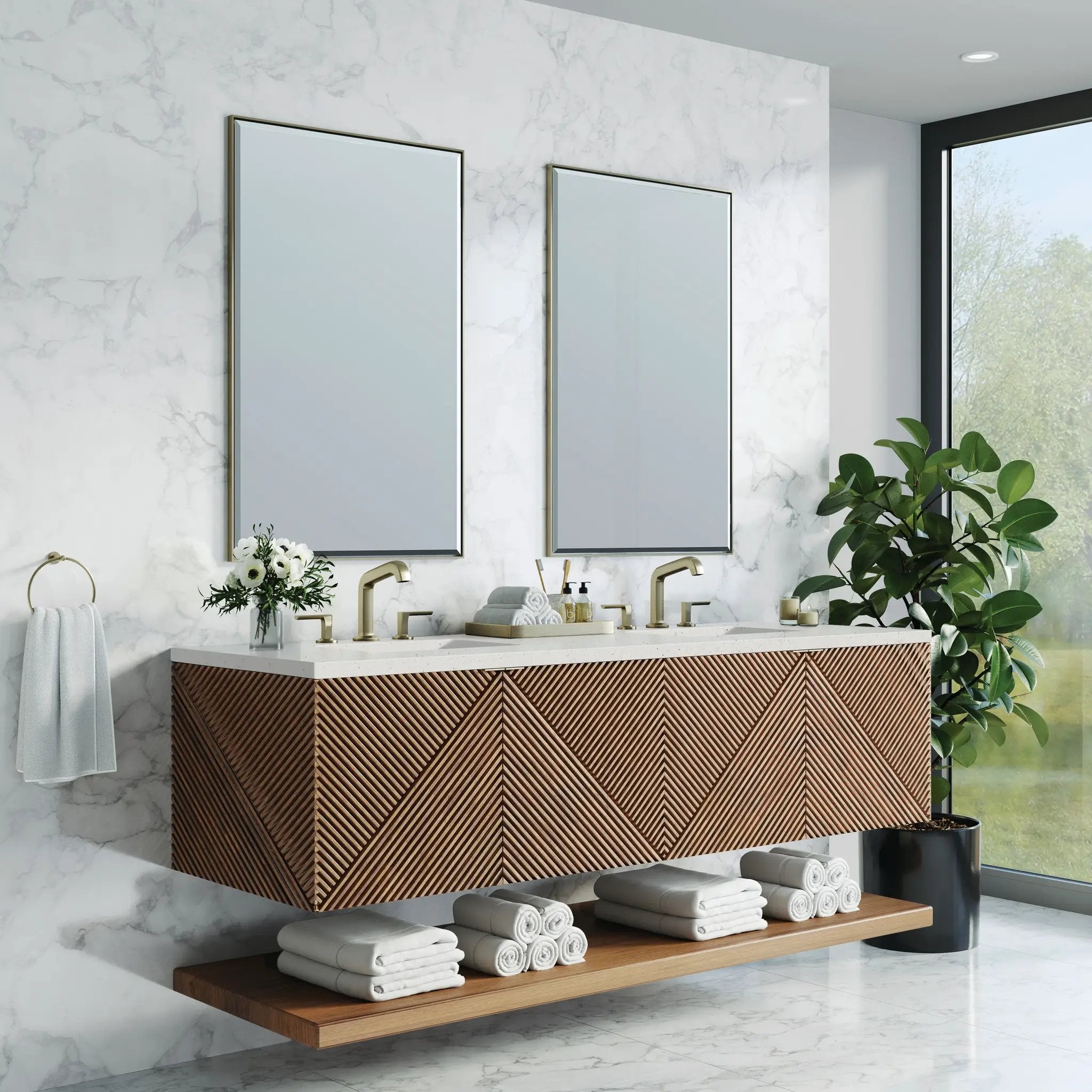 chestnut vanity