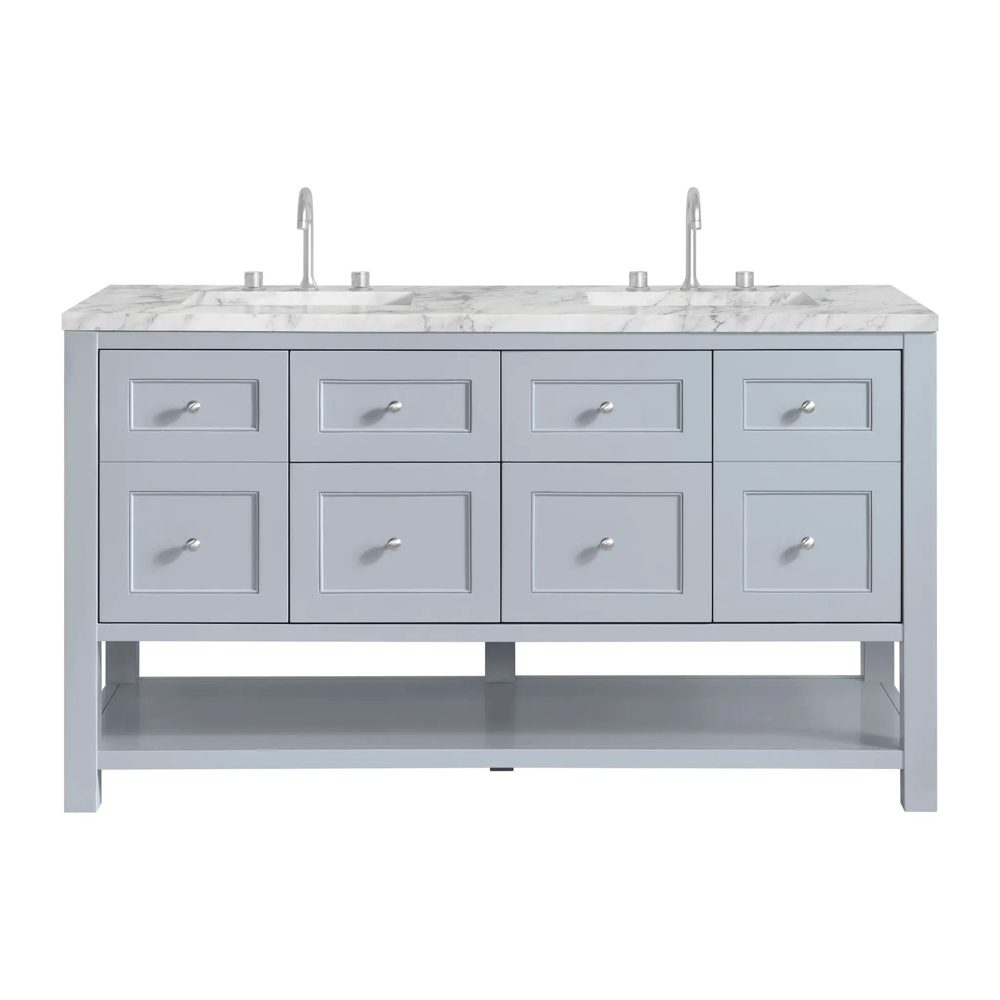 James Martin Breckenridge 60" Double Vanity Set - Serenity Blue by James Martin Vanities