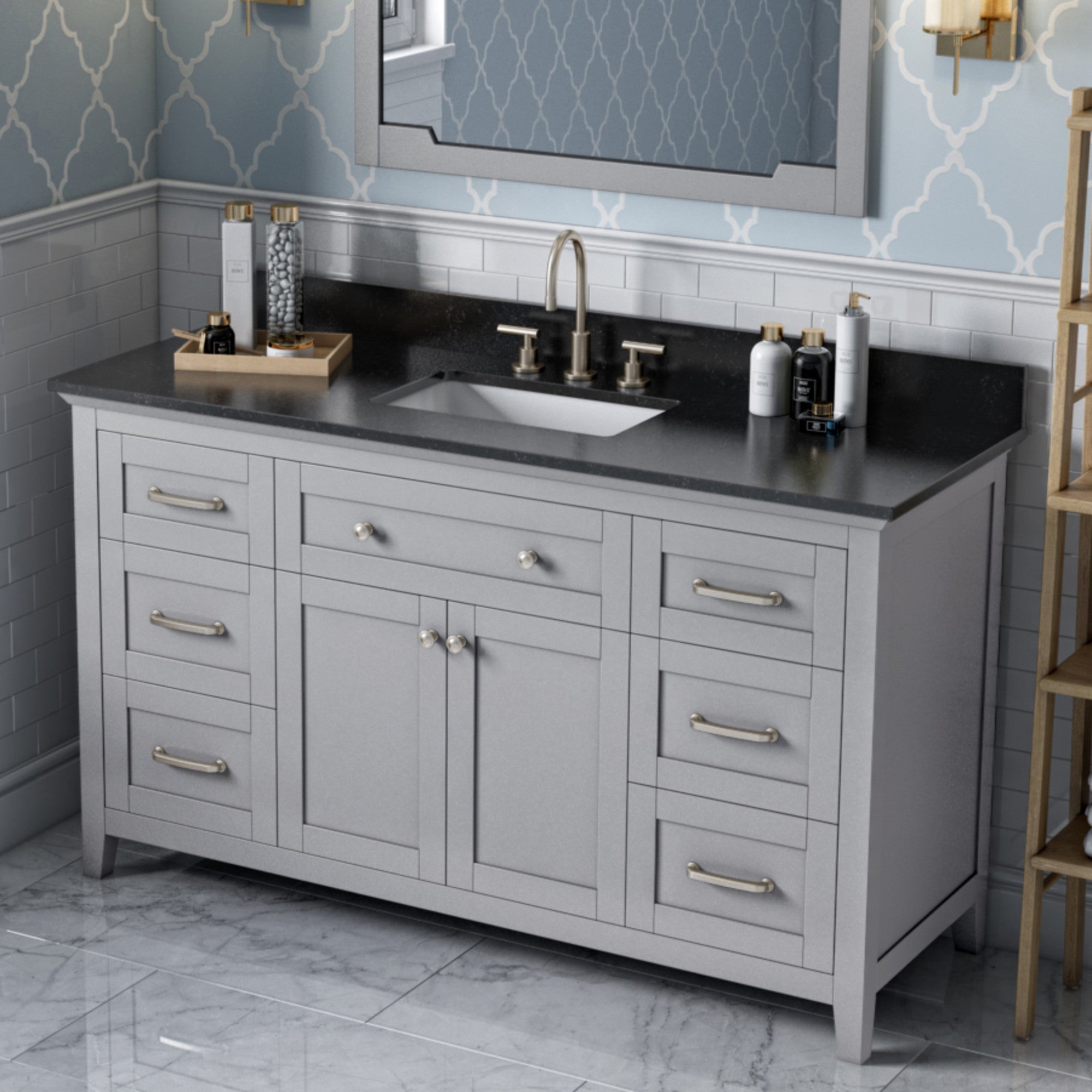 grey vanity