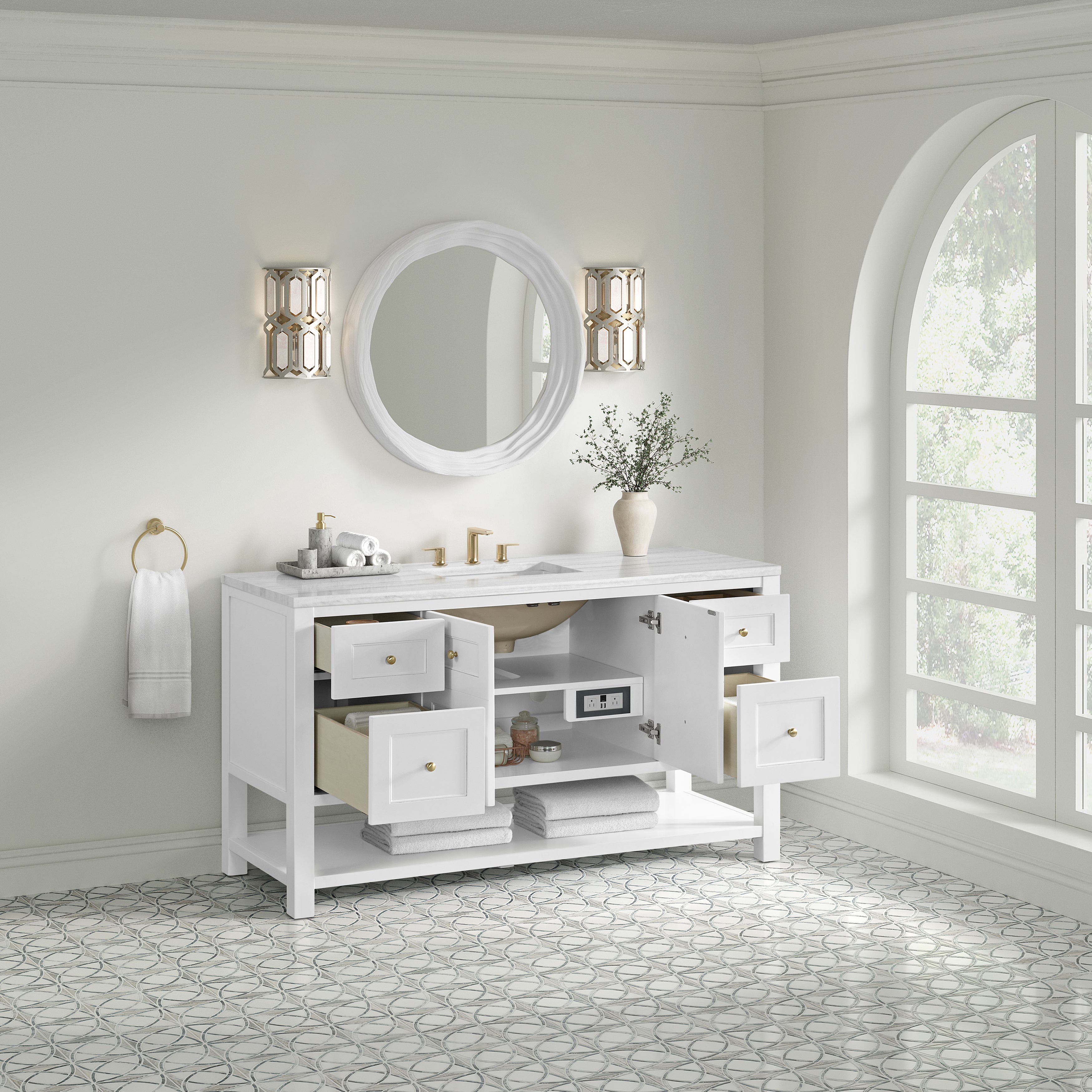 arctic fall solid surface top vanity