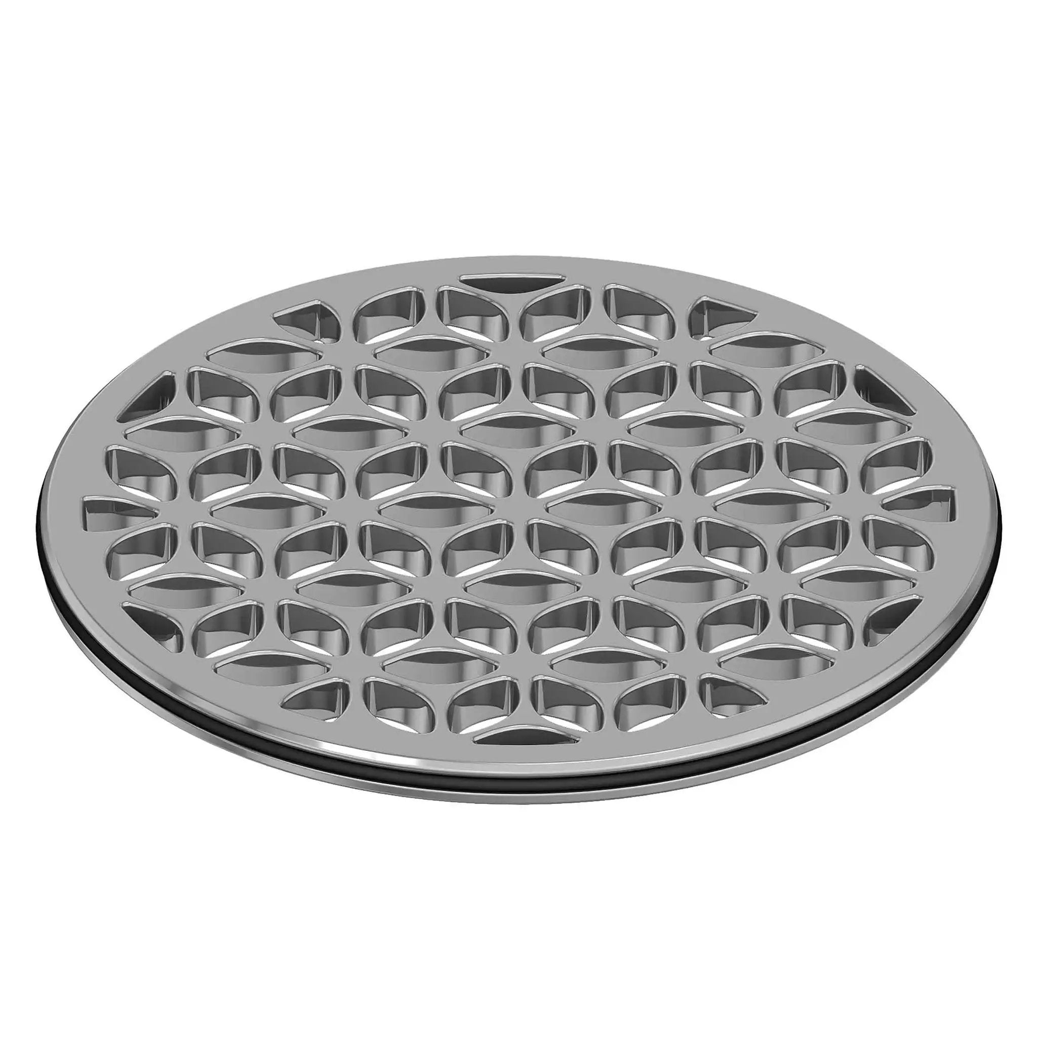 polished chrome shower drain