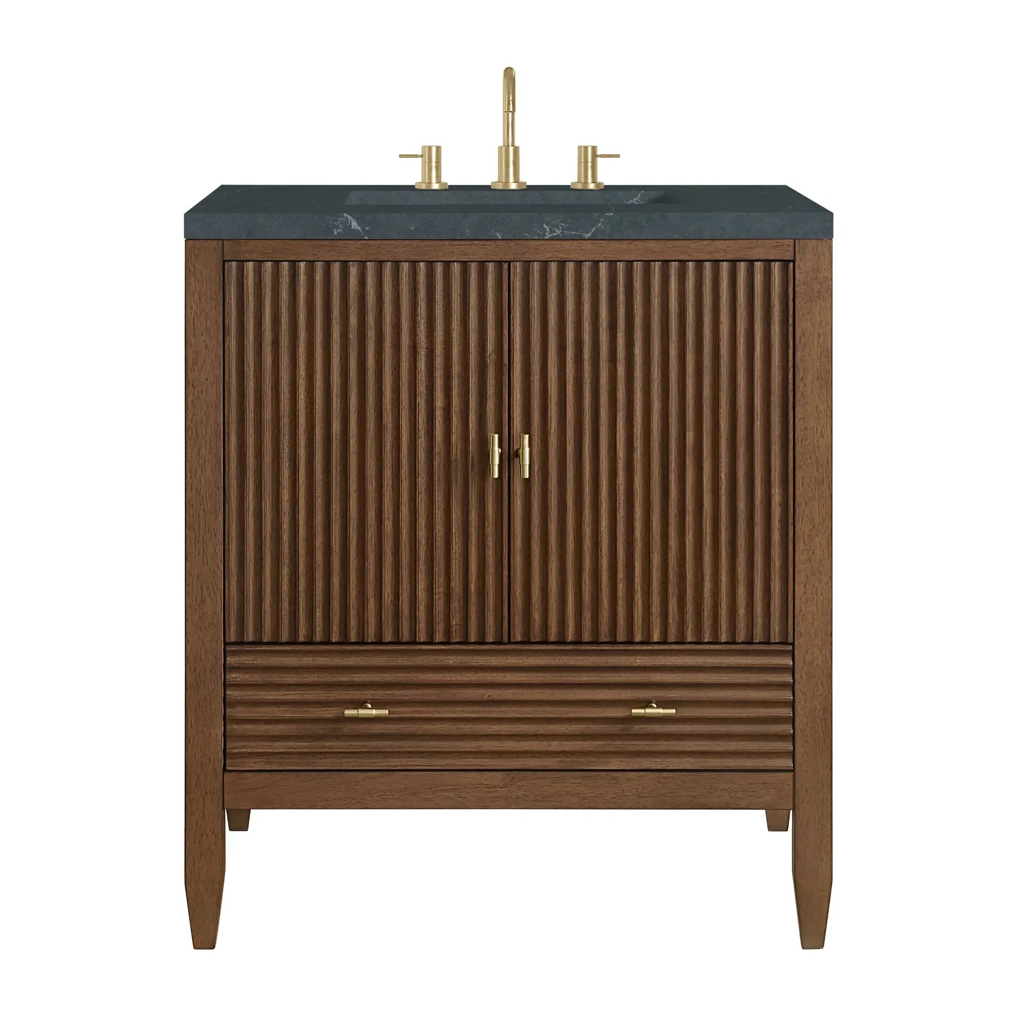 James Martin Myrrin 30" Single Vanity Set - Mid-Century Walnut by James Martin Vanities