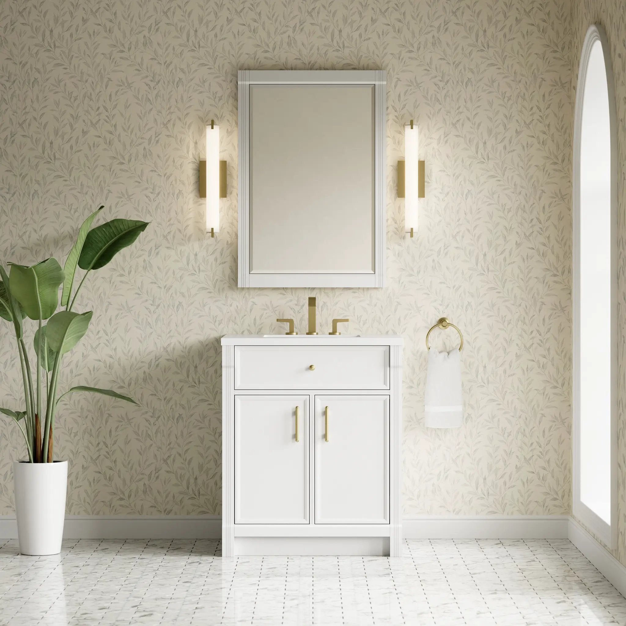 bright white mirror